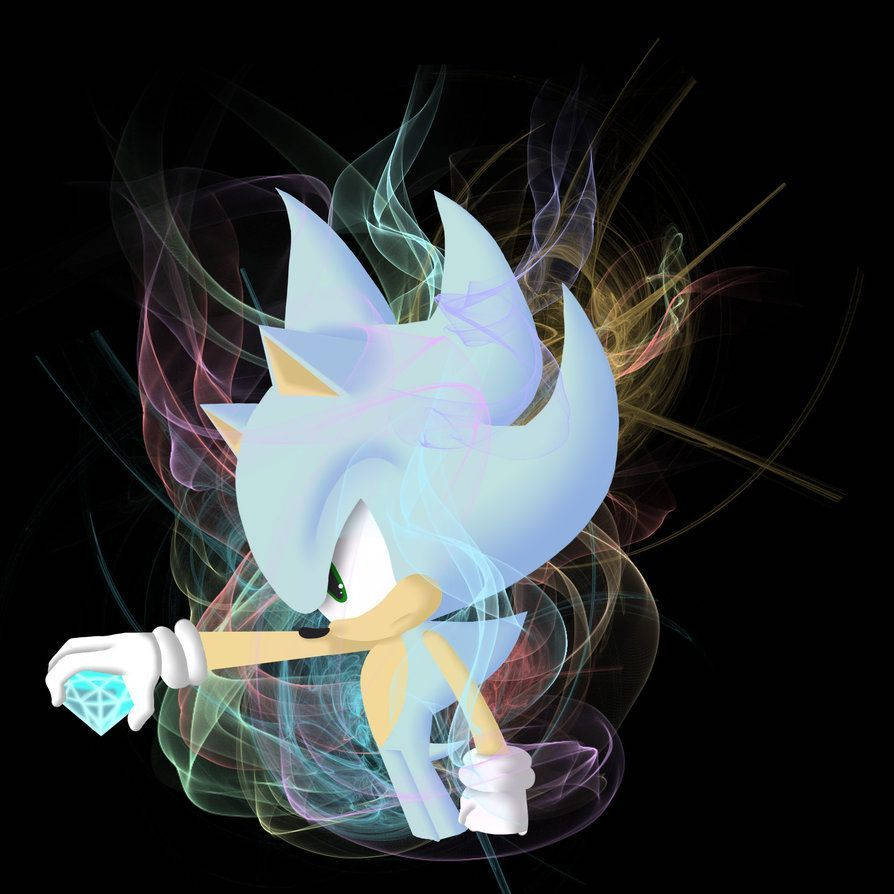 Hyper Sonic, blue hedgehog, green eyes, SD Desktop Wallpaper