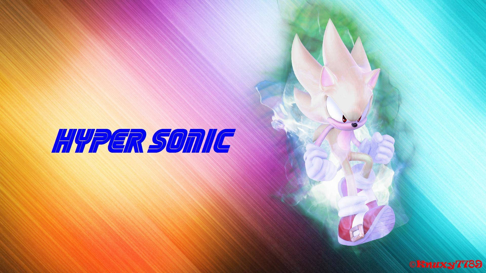 Hyper Sonic, colorful gradient, rainbow gradient, Full HD Desktop Wallpaper