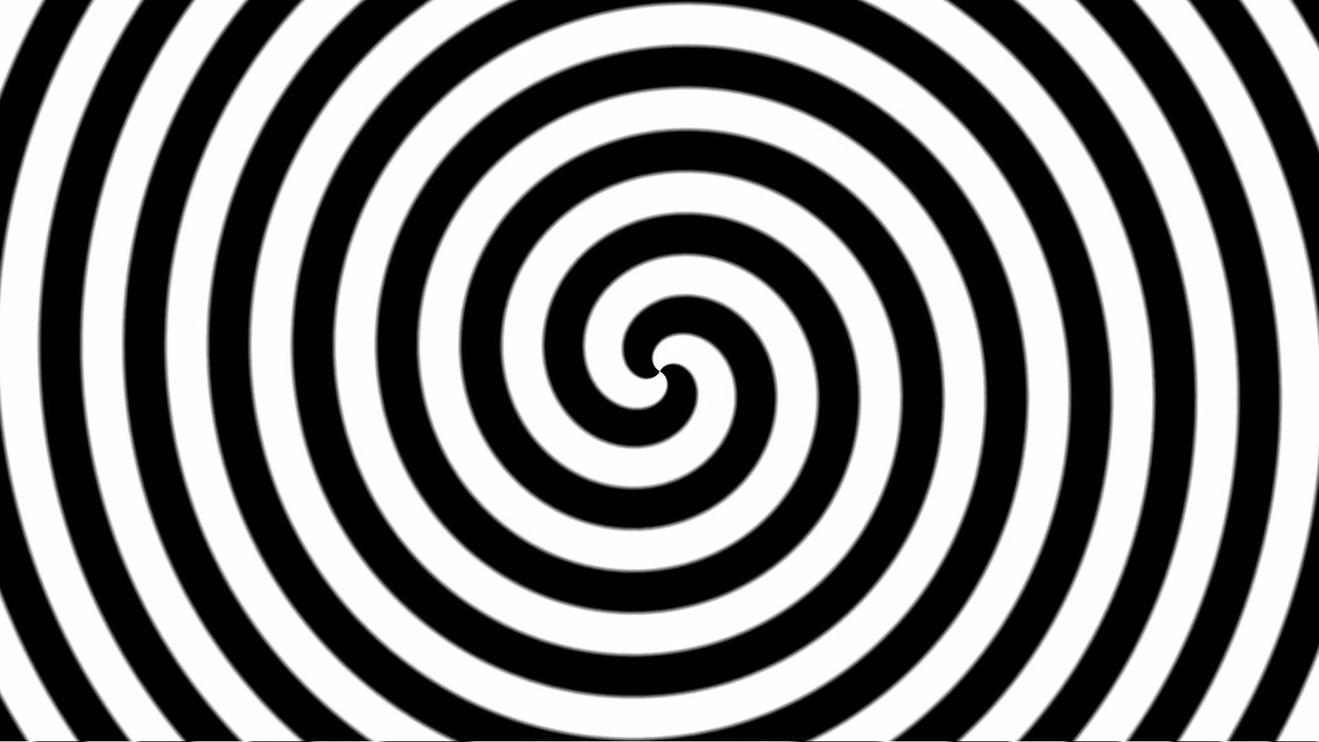 hypnosis swirl pattern, black and white spiral pattern, optical illusion depth, Full HD Desktop Wallpaper