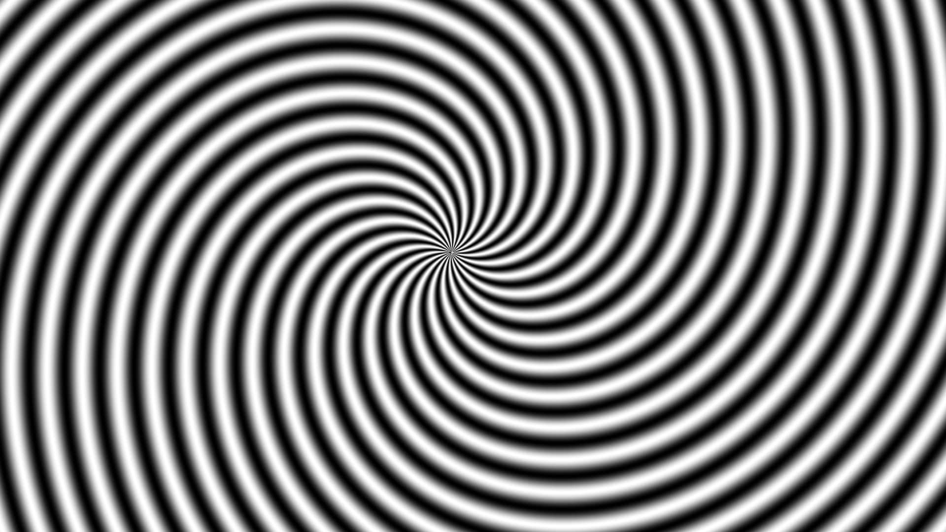 black and white spiral pattern, hypnotic, optical illusion, Full HD Desktop Wallpaper