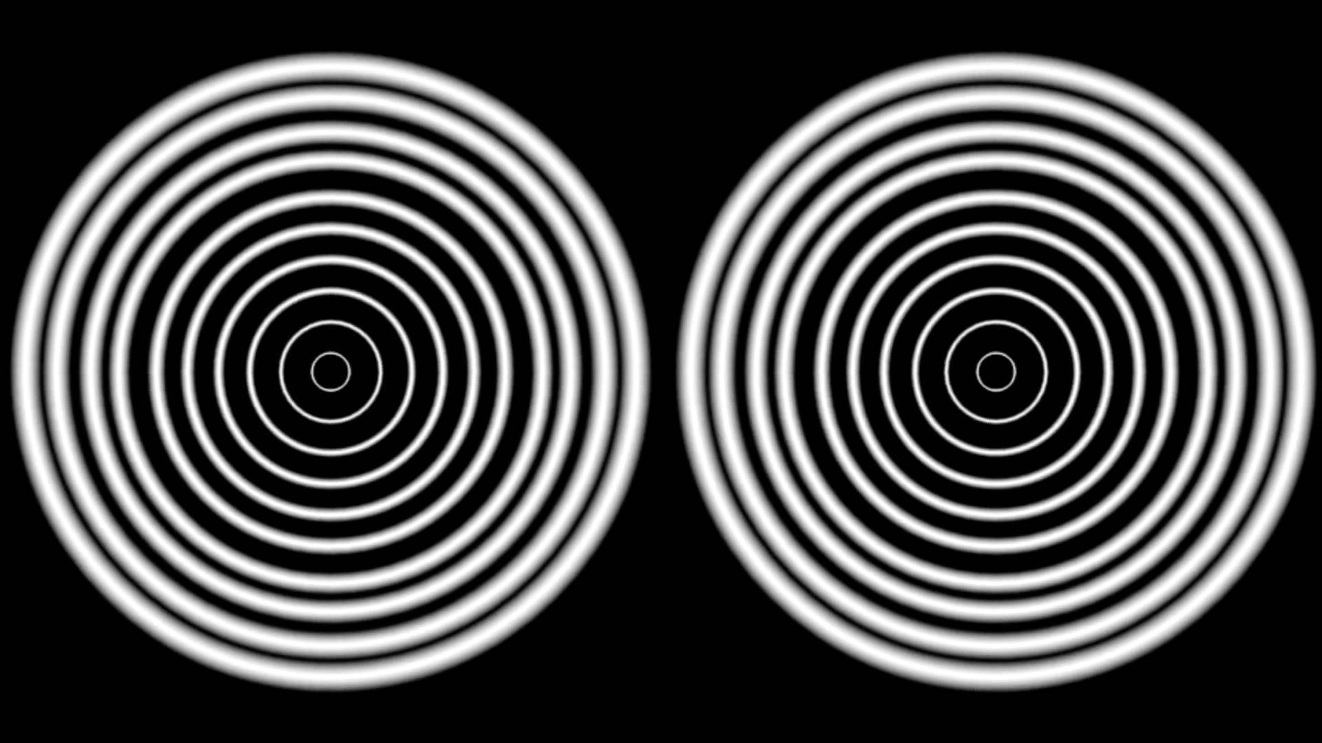 hypnosis, concentric circles, white concentric circles, Full HD Desktop Wallpaper