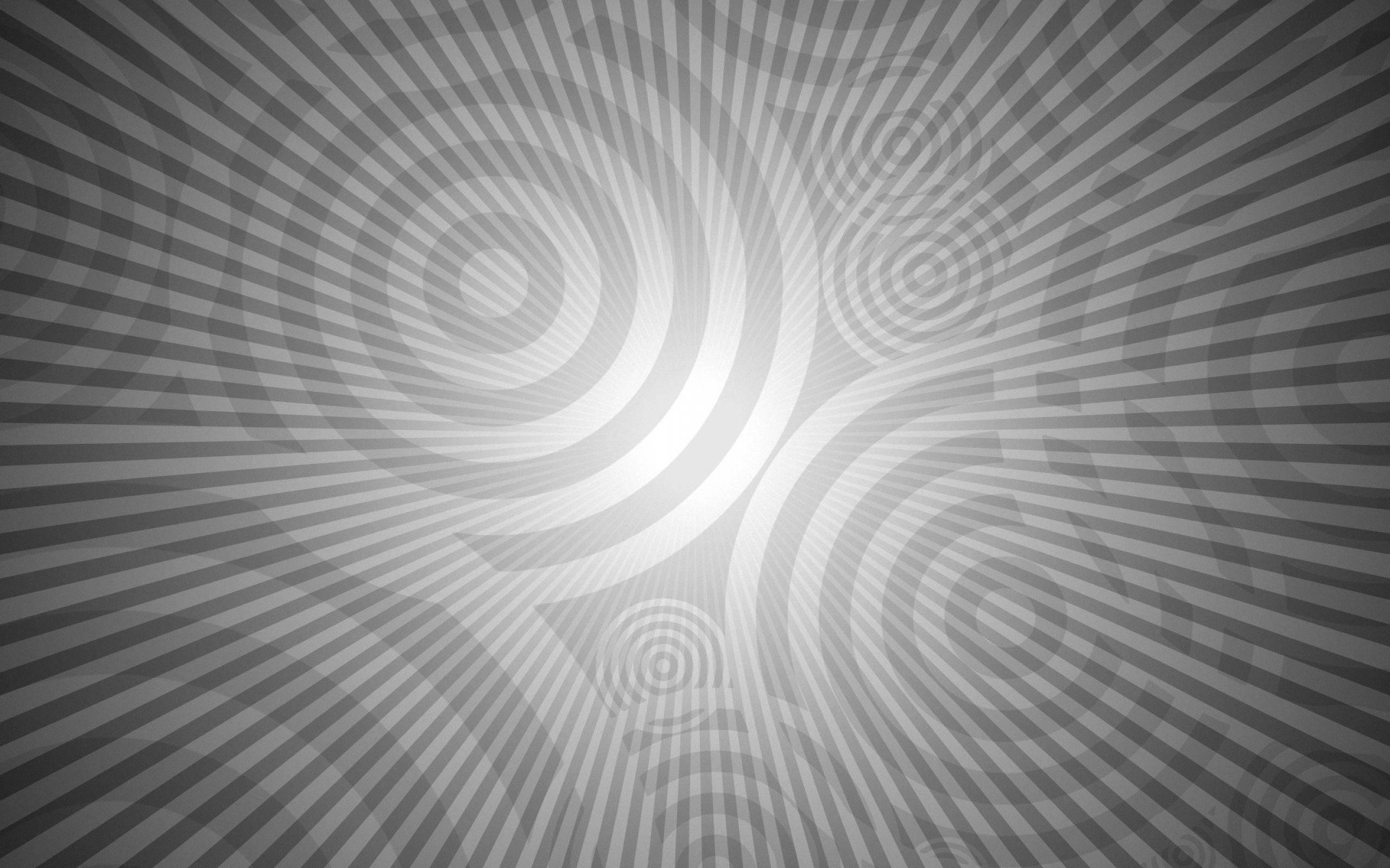 Hypnosis, bright concentric circles, monochrome abstract pattern, 2K Desktop Wallpaper
