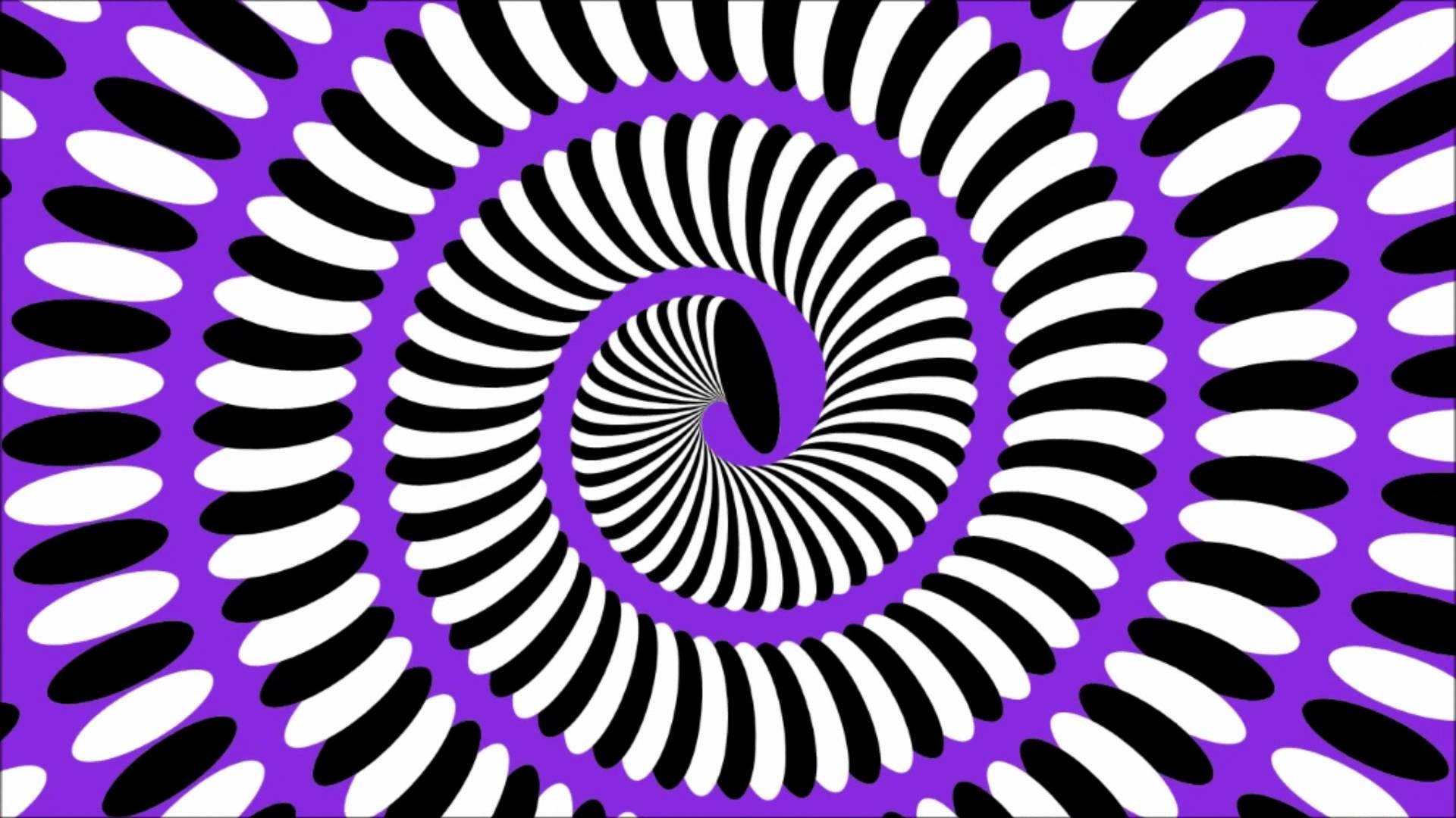 violet curves, black and white ovals, purple vortex, Full HD Desktop Wallpaper