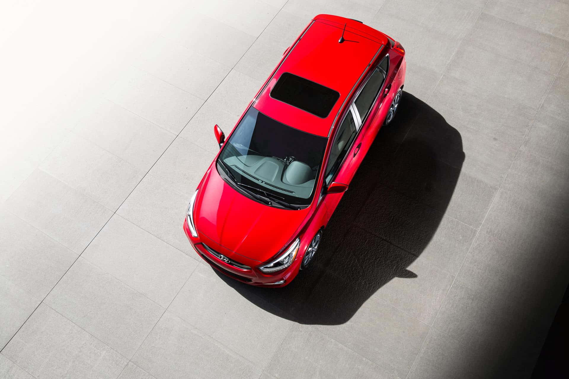 Hyundai Accent, vibrant red, bright light, Full HD Desktop Wallpaper