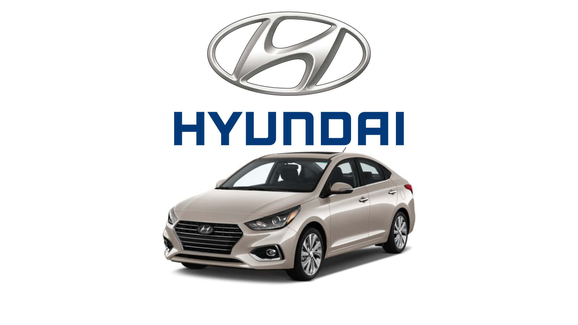 Hyundai Accent, beige, sedan, Full HD Desktop Wallpaper