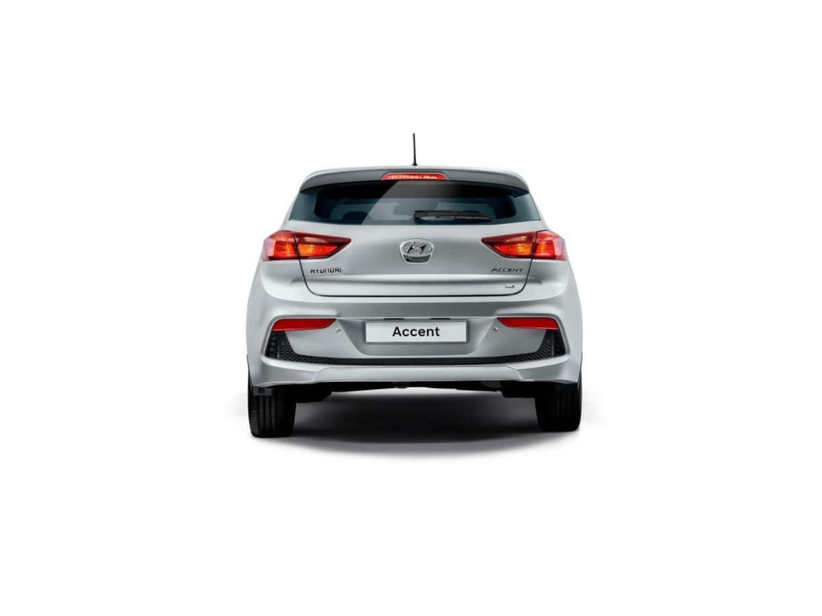 Hyundai Accent, silver, red taillights, SD Desktop Wallpaper