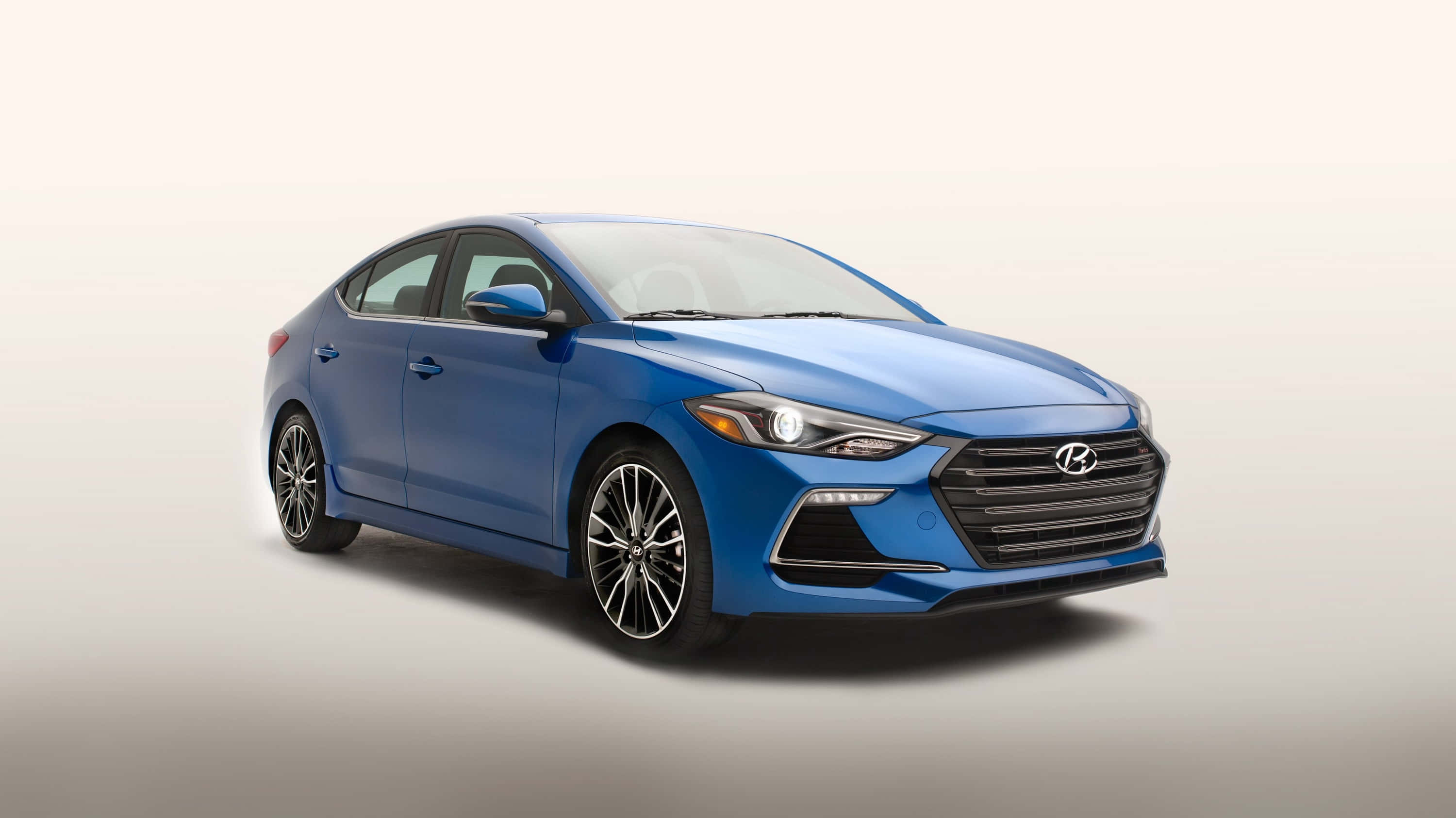 Hyundai Accent, blue, sedan, 2K Desktop Wallpaper