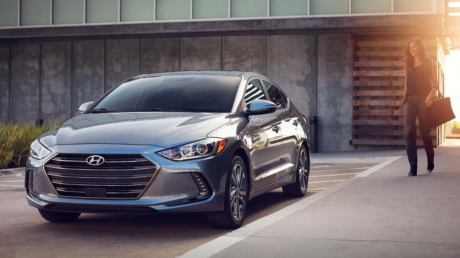 Hyundai Elantra, silver, sunlight, Full HD Desktop Wallpaper