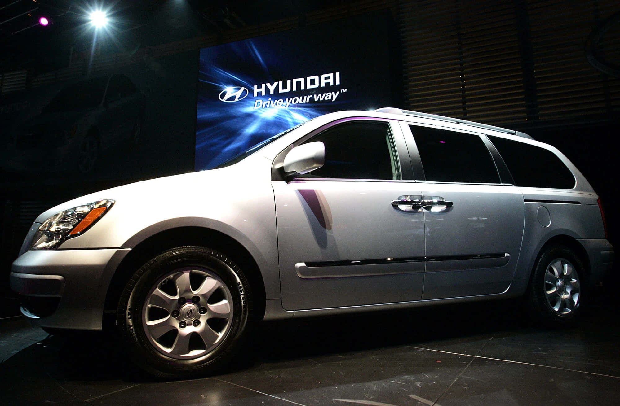 Hyundai Entourage, 2000, silver, Full HD Desktop Wallpaper