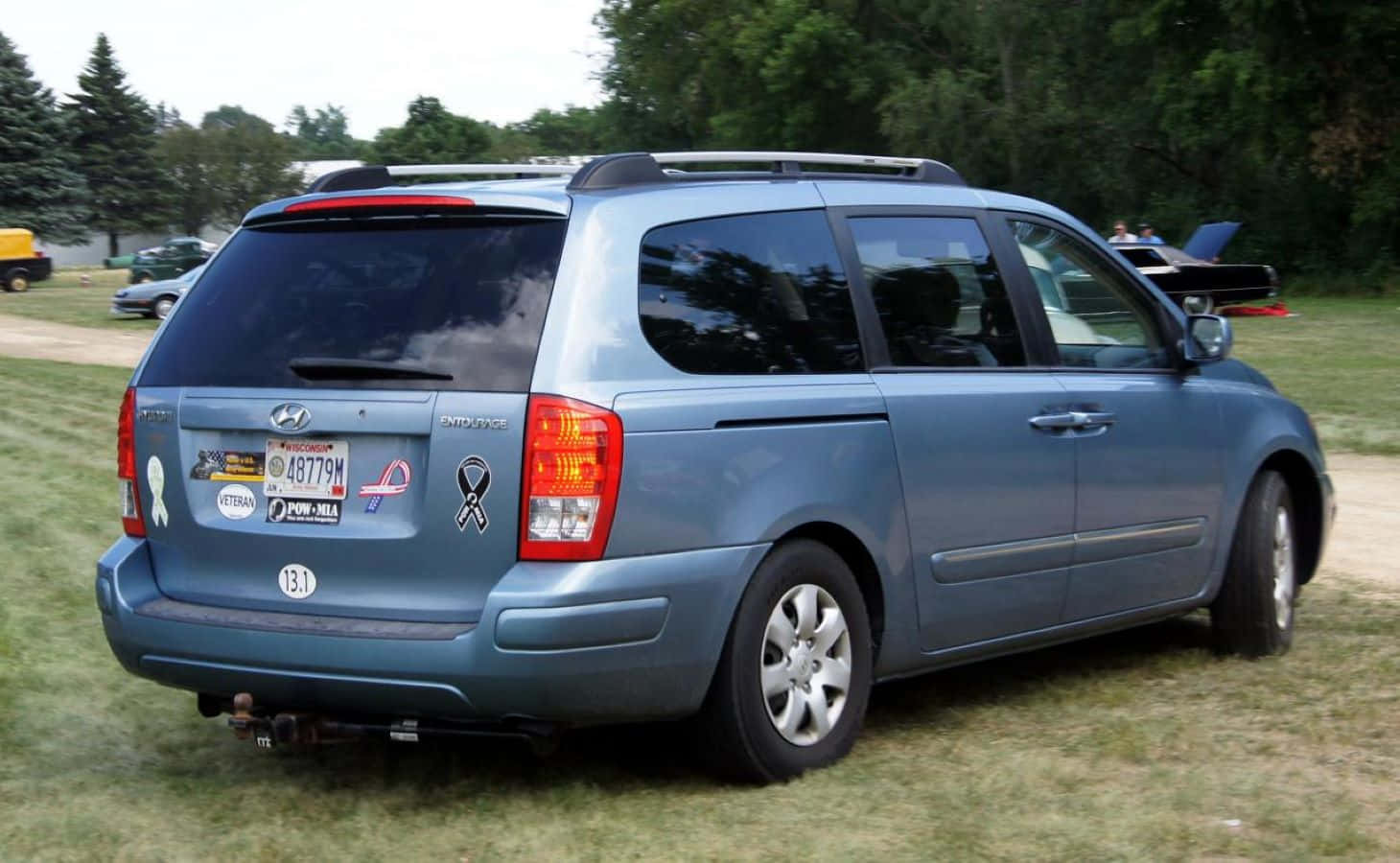 Hyundai Entourage, light blue, minivan, HD Desktop Wallpaper