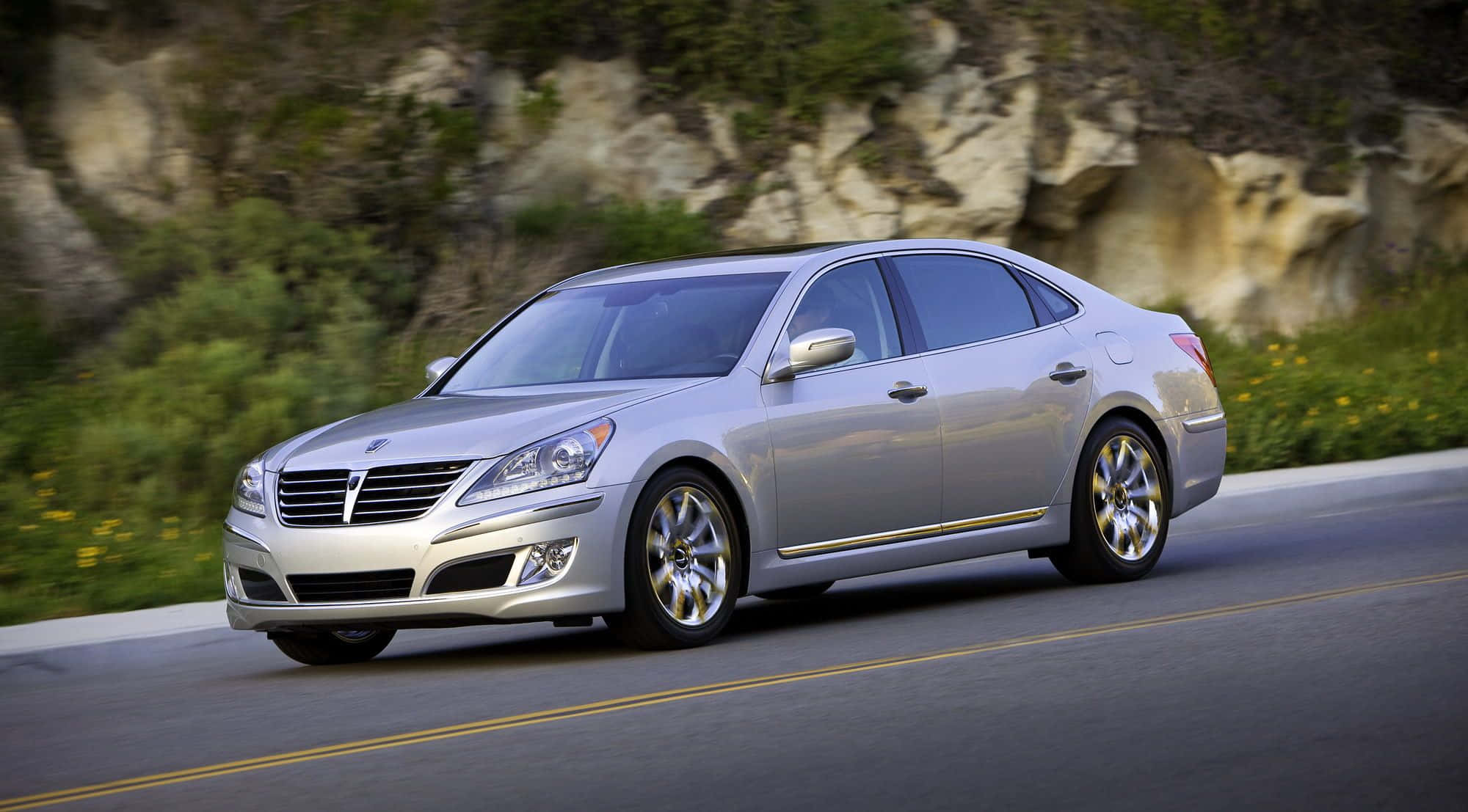 Hyundai Equus, 2000, silver, Full HD Desktop Wallpaper