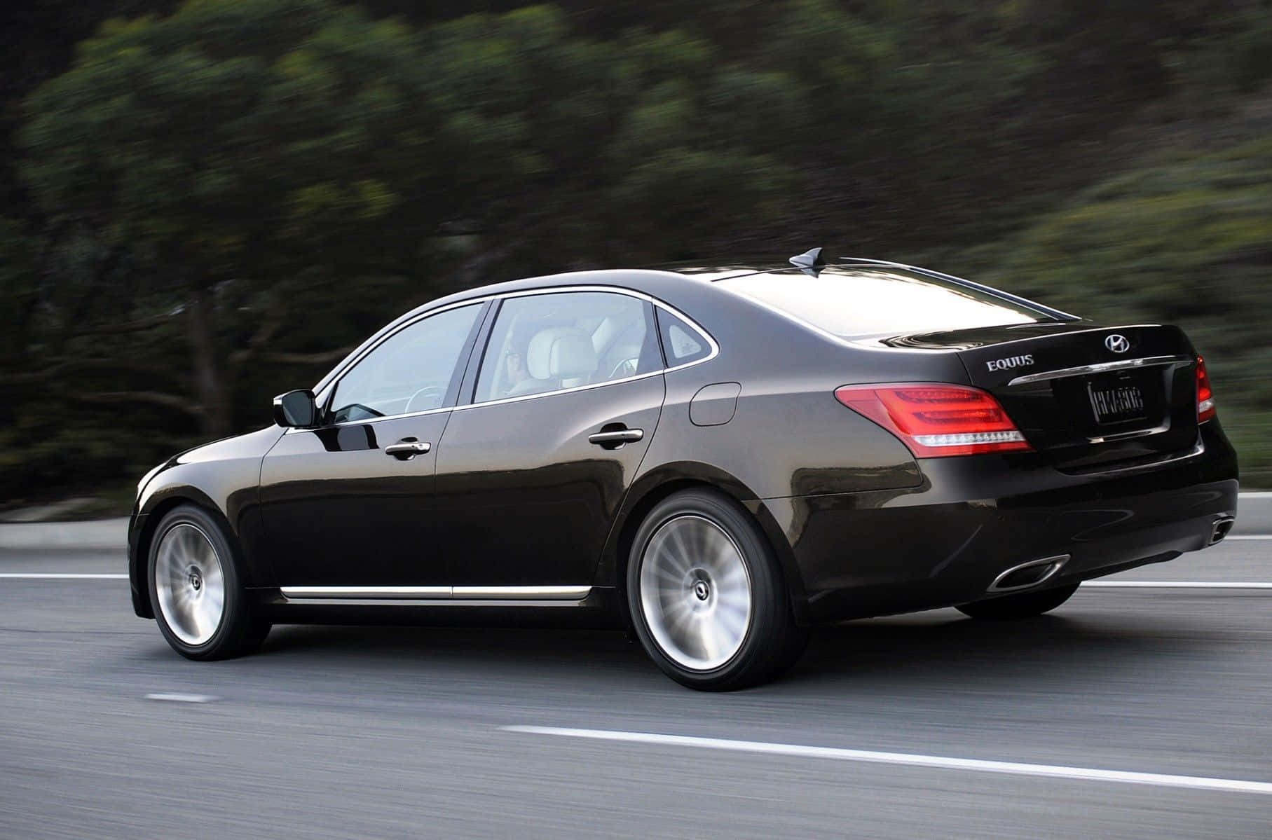 Hyundai Equus, sleek black, sedan, HD Desktop Wallpaper