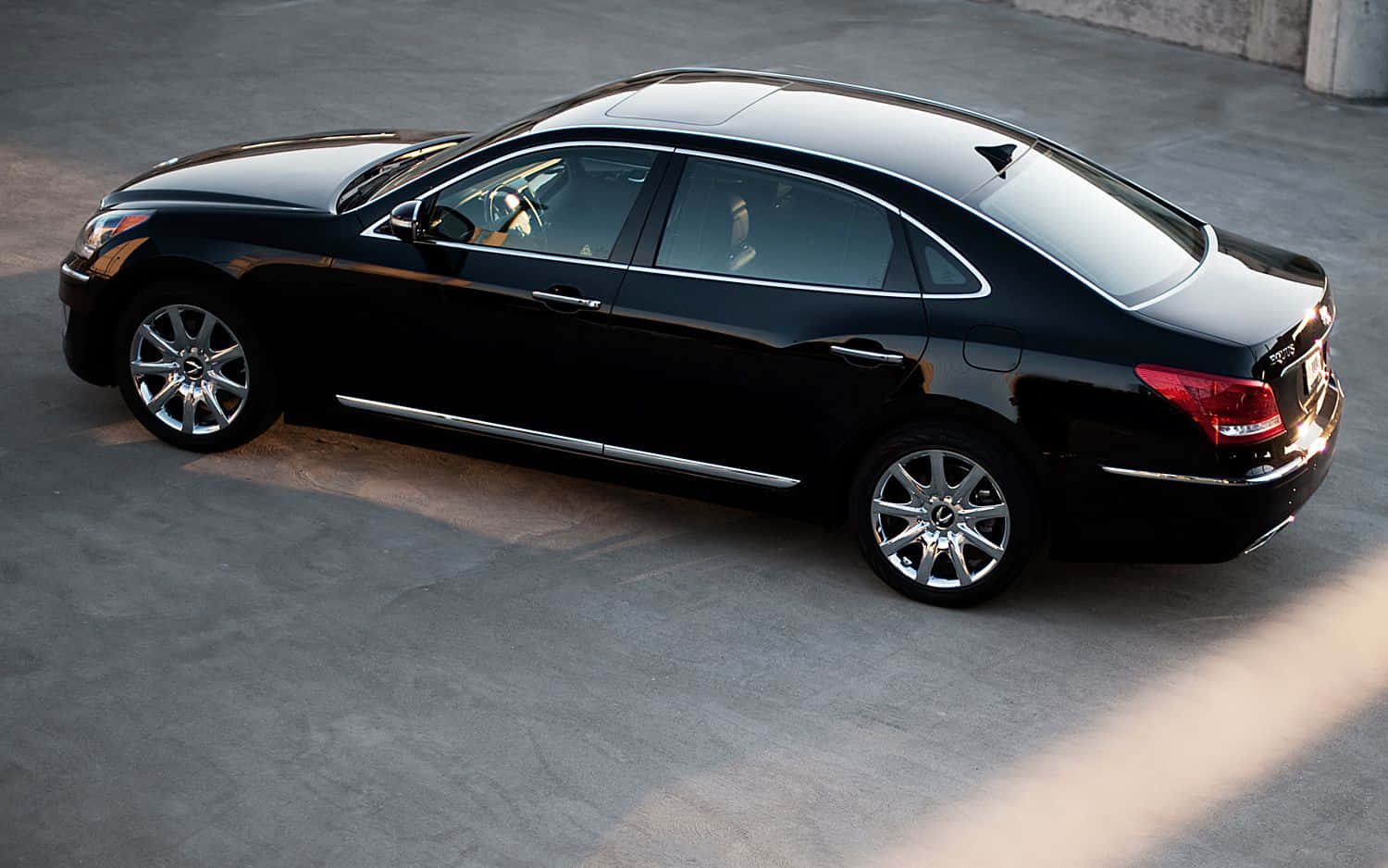 Hyundai Equus, black, luxury sedan, HD Desktop Wallpaper