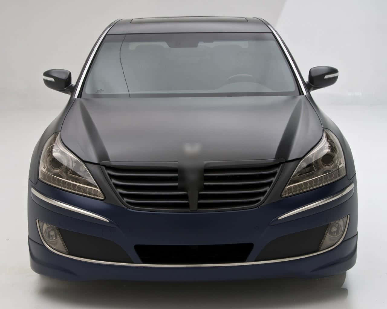 Hyundai Equus, matte blue, luxury sedan, HD Desktop Wallpaper