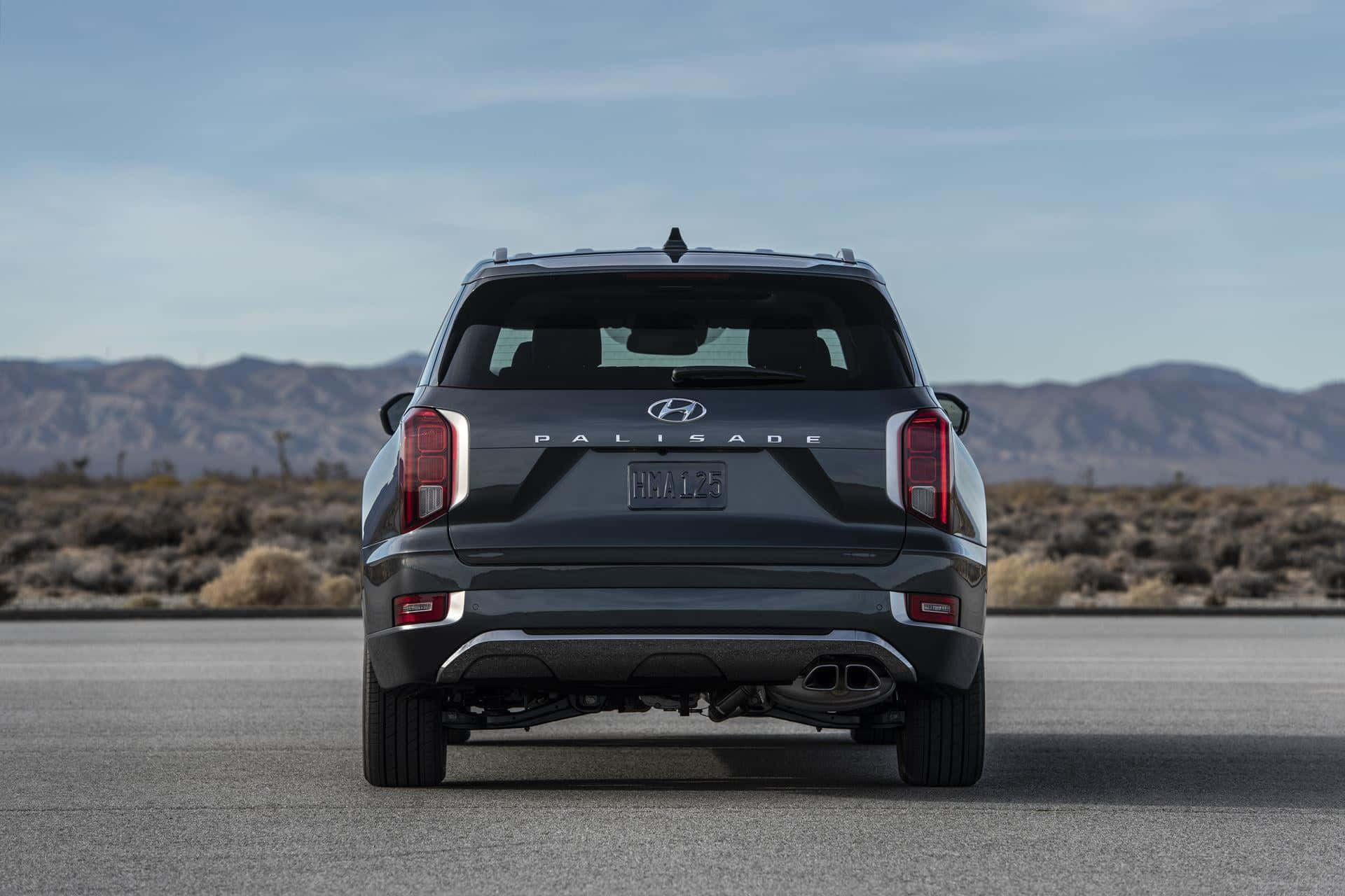 Hyundai Palisade, black, asphalt lot, Full HD Desktop Wallpaper