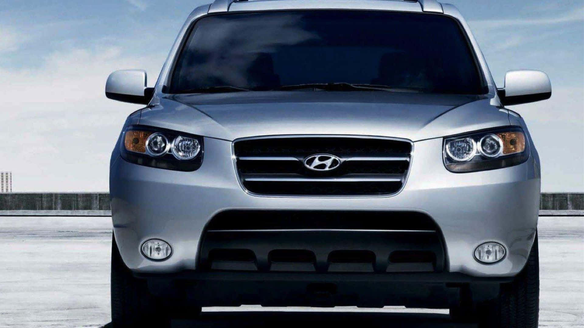 Hyundai Santa Fe, silver, front view, Full HD Desktop Wallpaper