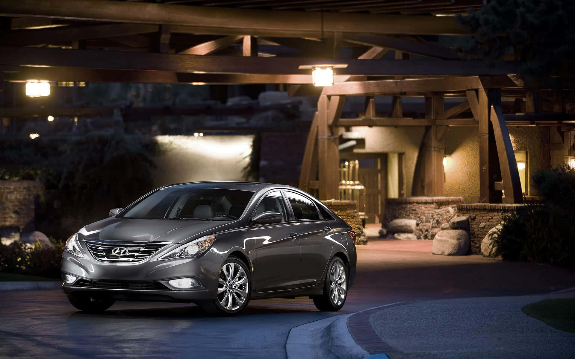 Hyundai Sonata, gray, sedan, Full HD Desktop Wallpaper