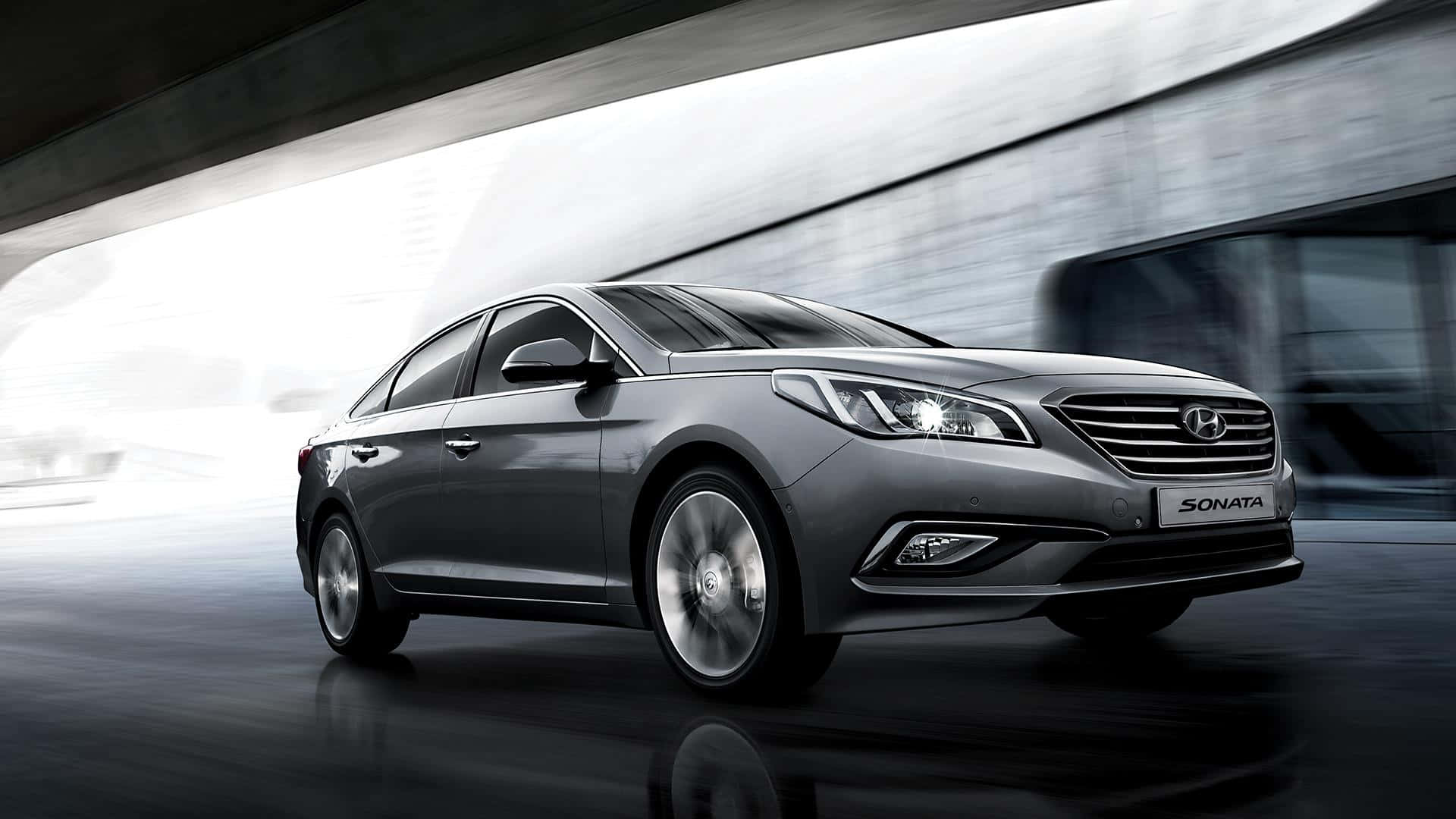 Hyundai Sonata, silver, dusk, Full HD Desktop Wallpaper