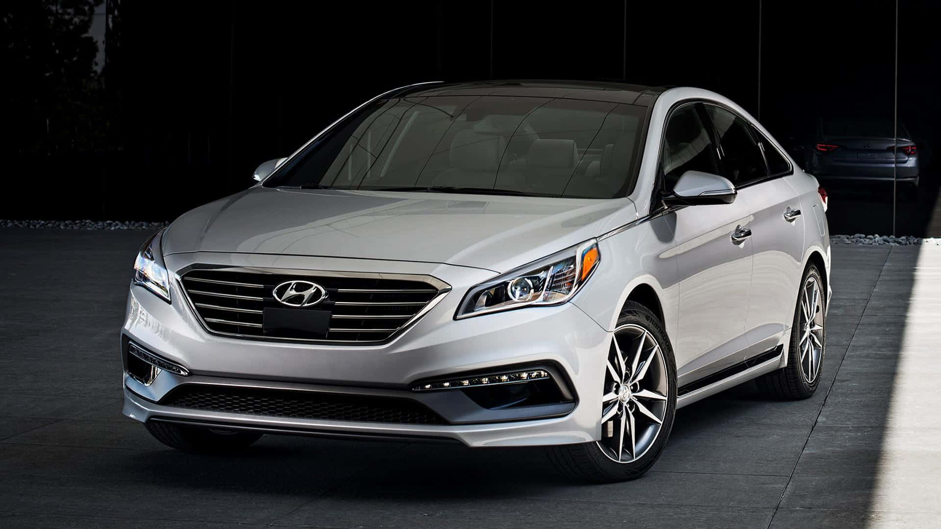 Hyundai Sonata, silver, studio lighting, Full HD Desktop Wallpaper