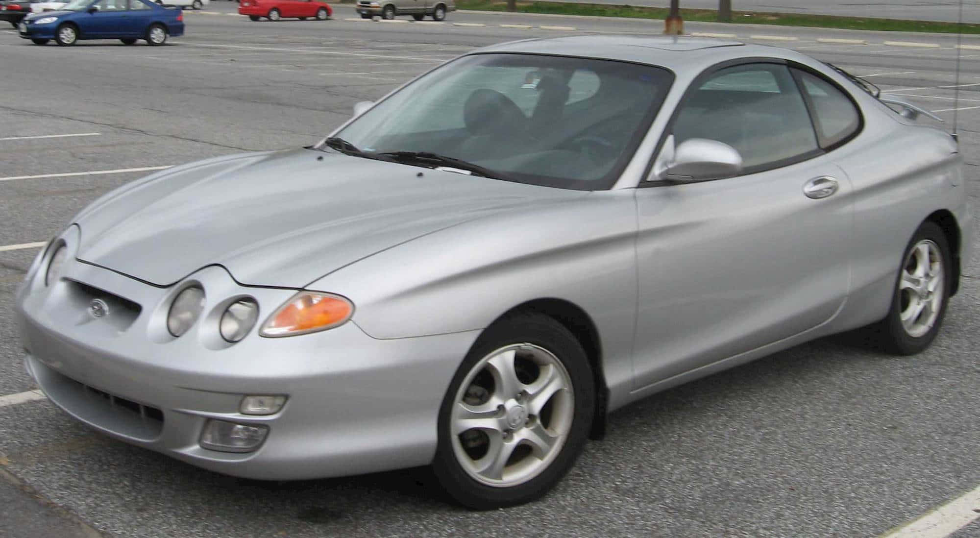 Hyundai Tiburon, 2000, silver, Full HD Desktop Wallpaper