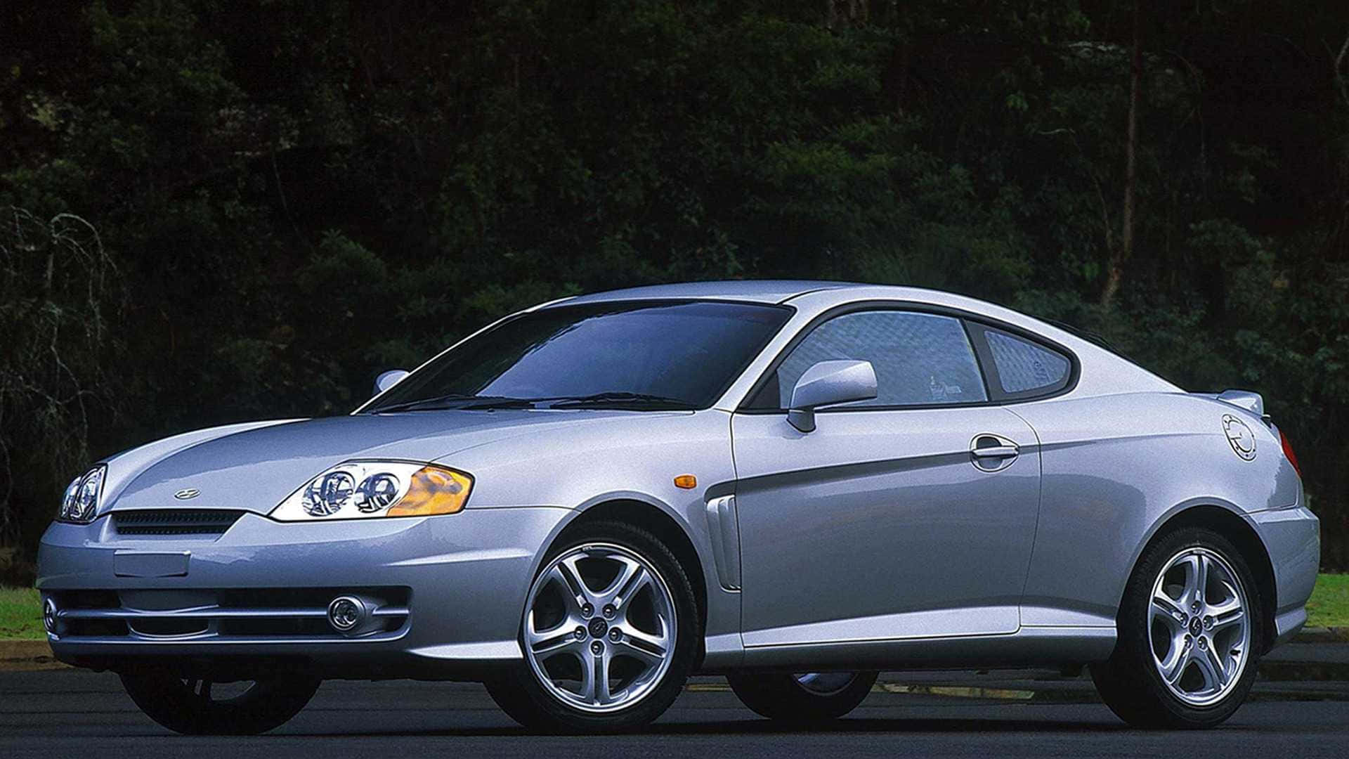 Hyundai Tiburon, silver, sports coupe, Full HD Desktop Wallpaper