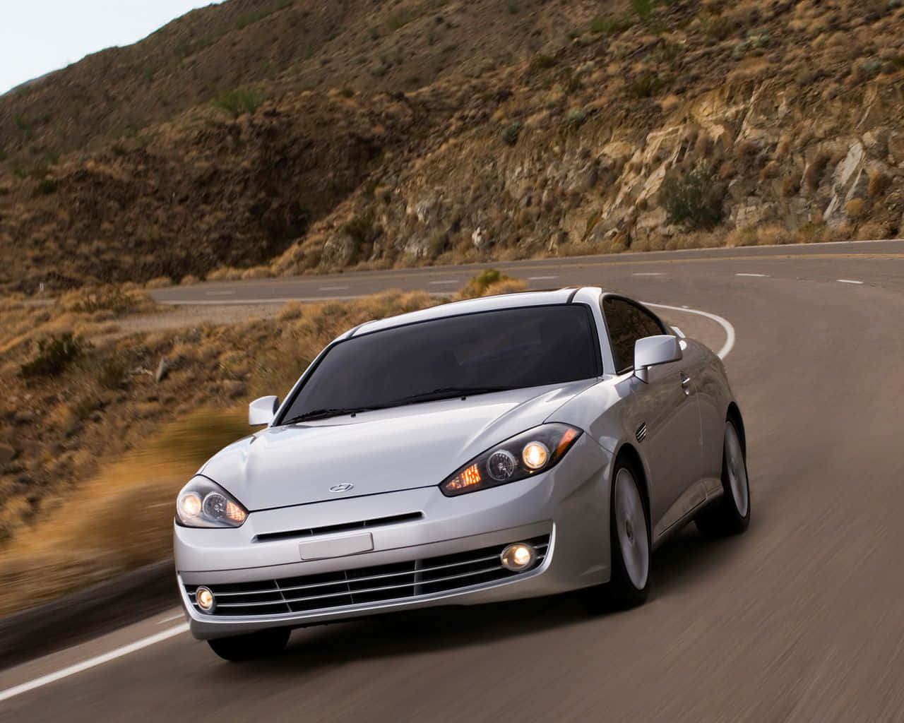 Hyundai Tiburon, silver, sports car, HD Desktop Wallpaper