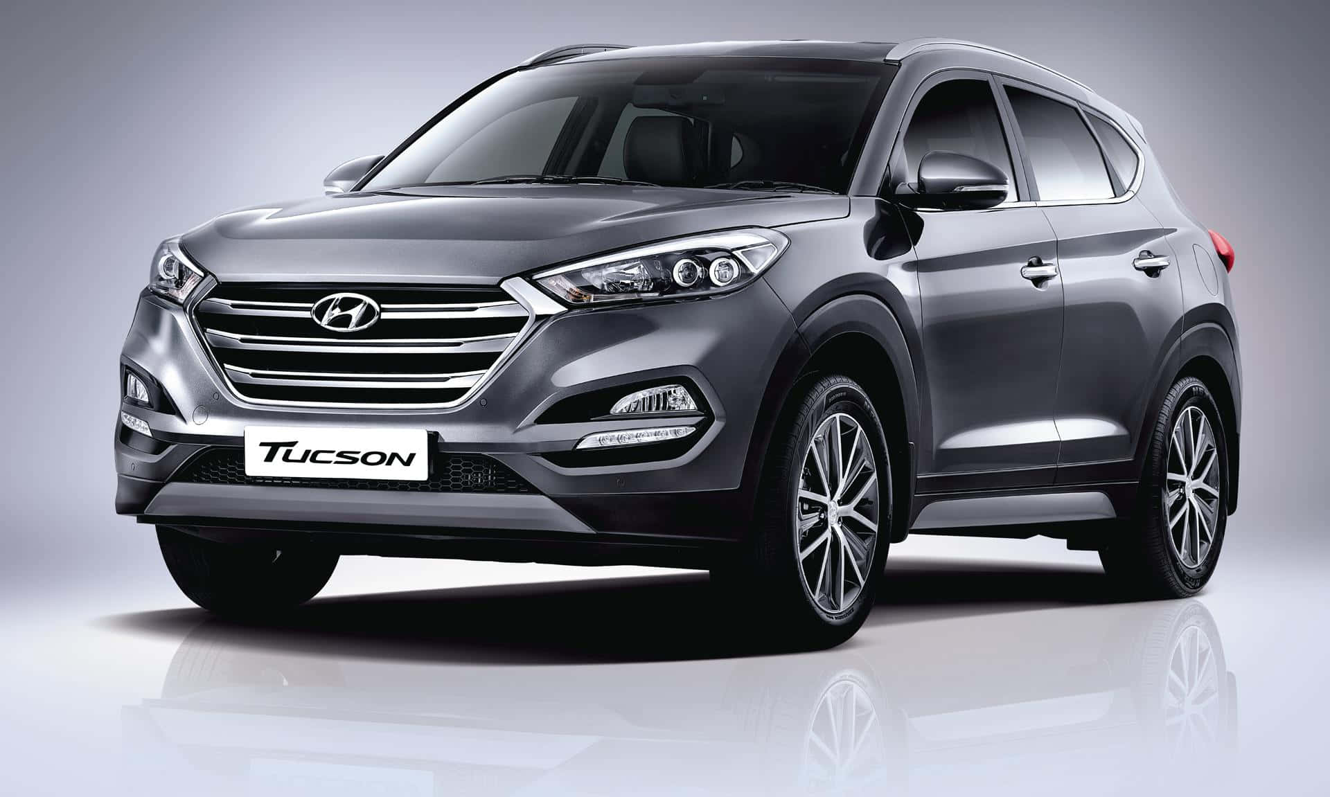 Hyundai Tucson, silver, studio, Full HD Desktop Wallpaper