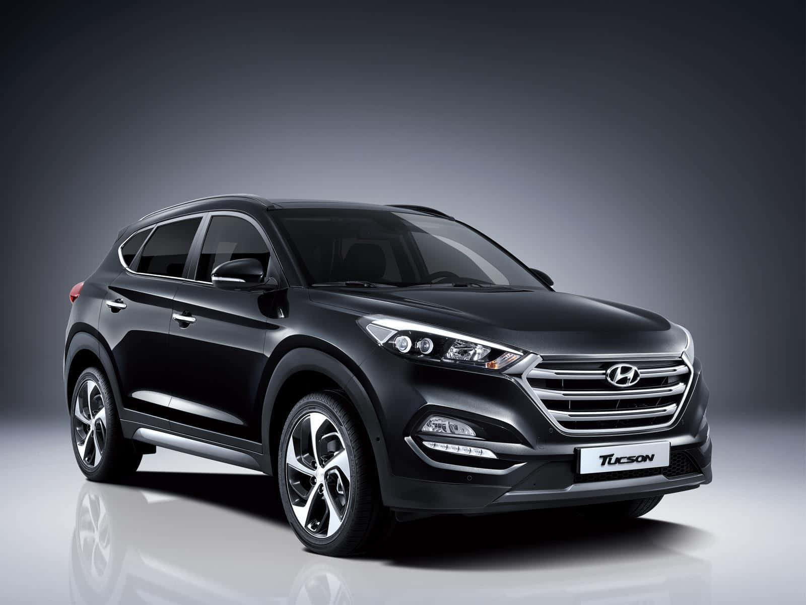 Hyundai Tucson, sleek black, studio, HD Desktop Wallpaper