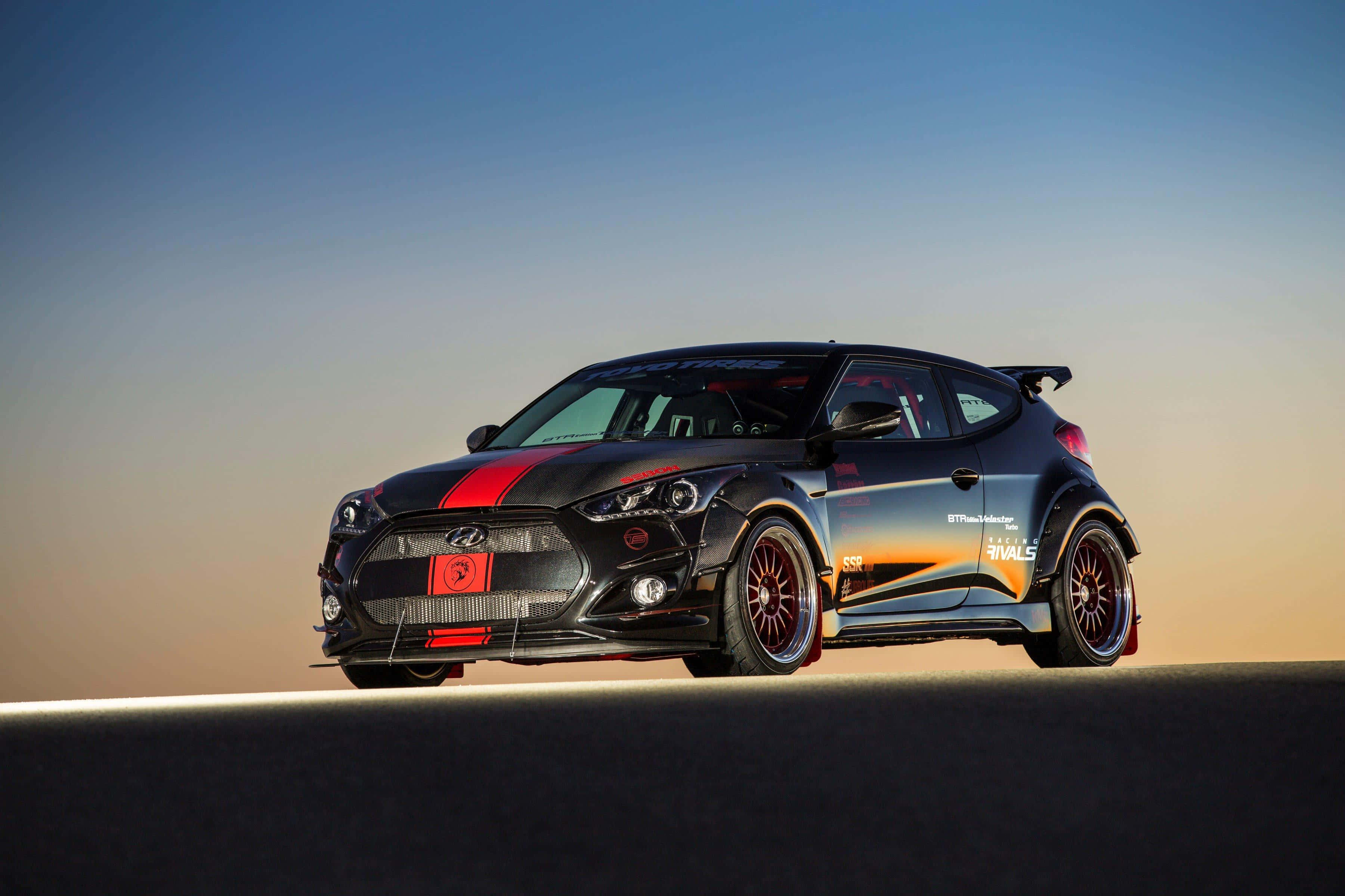 Hyundai Veloster N, black, red accents, 2K Desktop Wallpaper