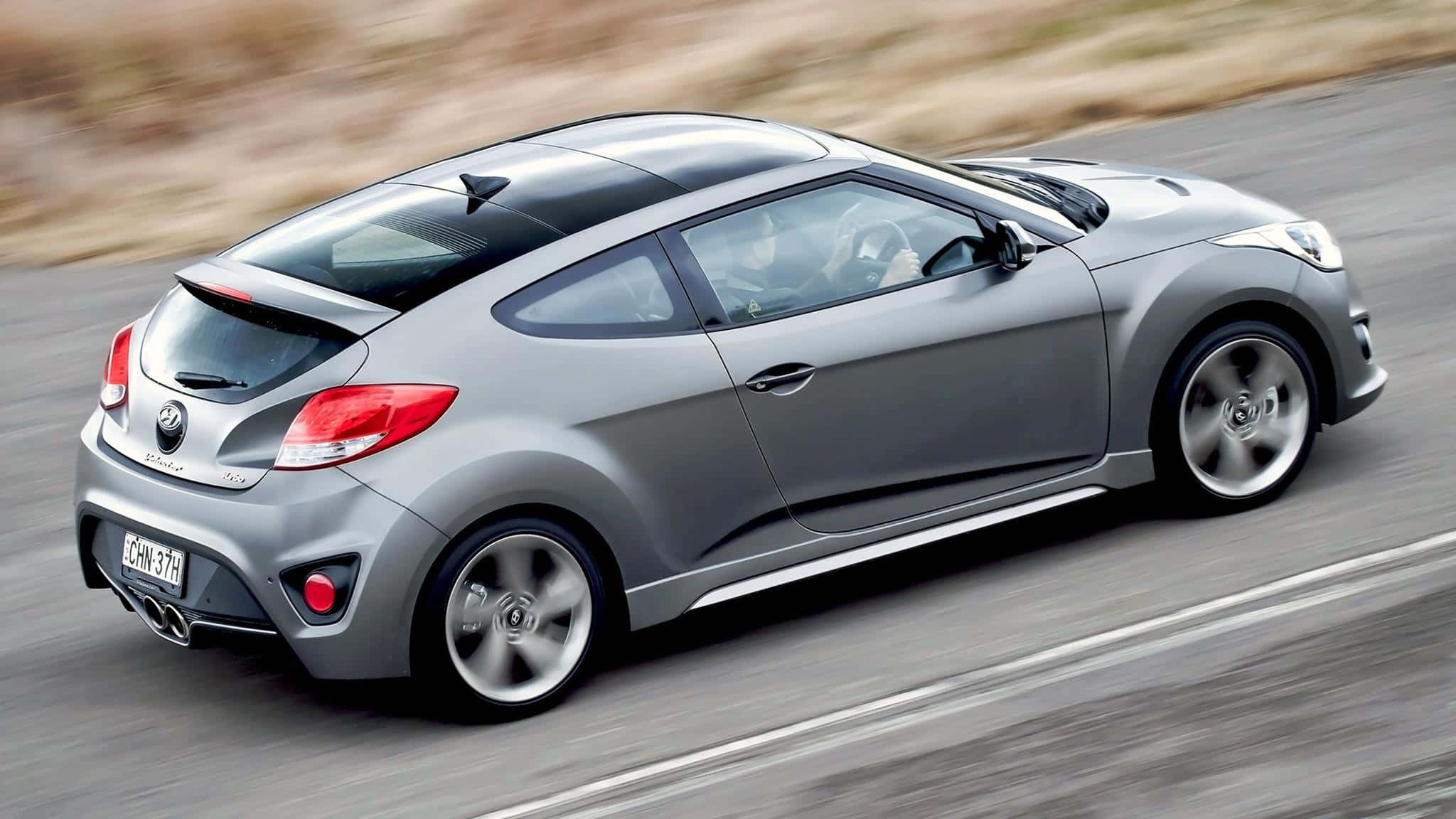 Hyundai Veloster, silver, motion blur, Full HD Desktop Wallpaper