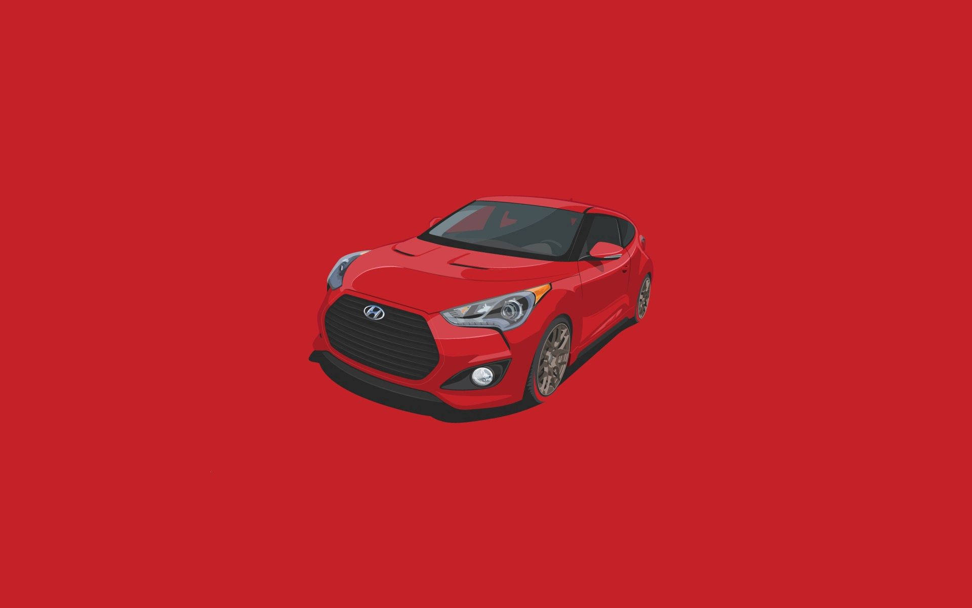 Hyundai Veloster, red, sleek, Full HD Desktop Wallpaper