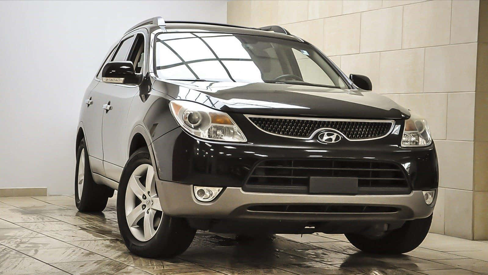 Hyundai Veracruz, black hood, silver body, HD Desktop Wallpaper