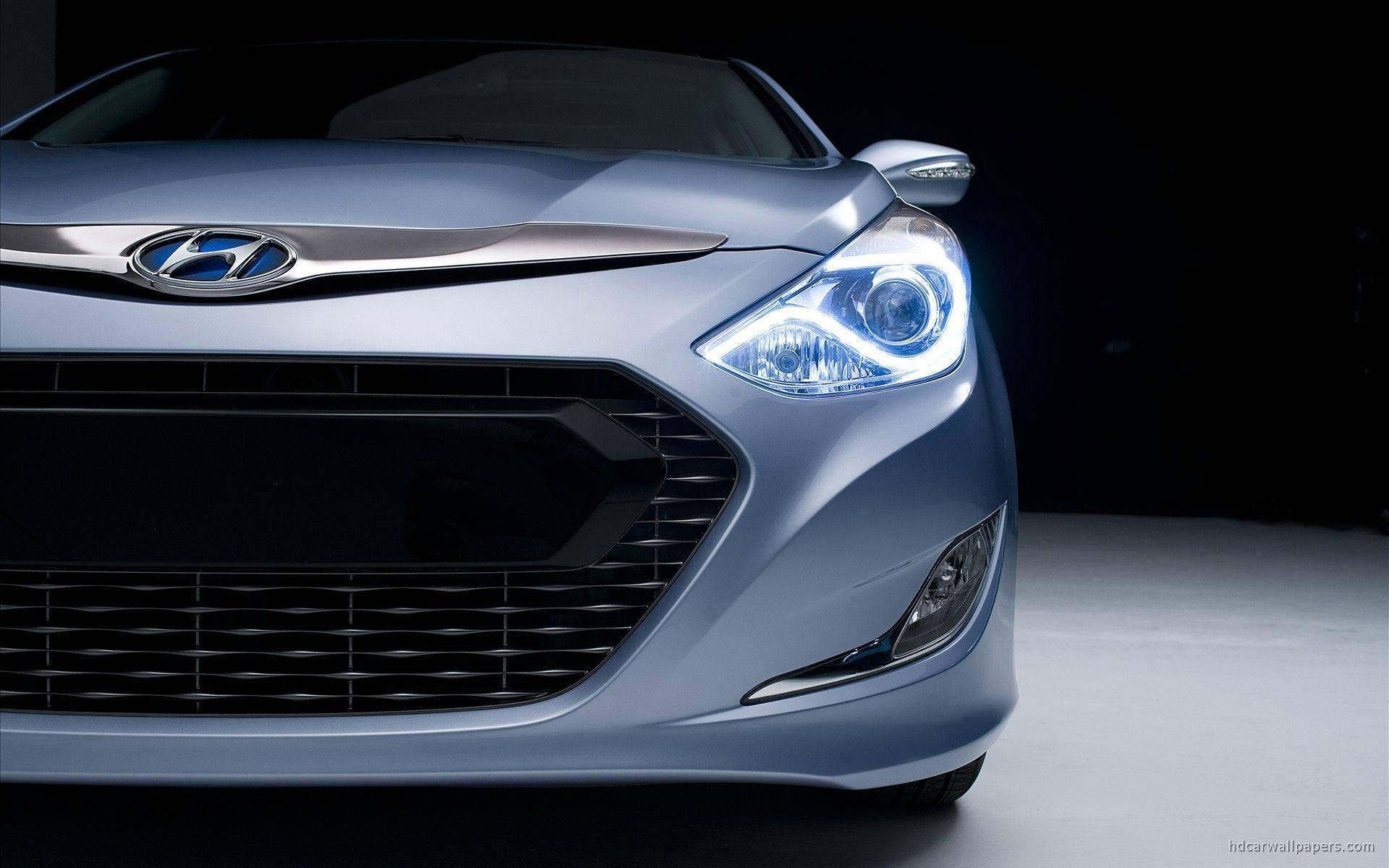 Hyundai, silver, studio lights, Full HD Desktop Wallpaper