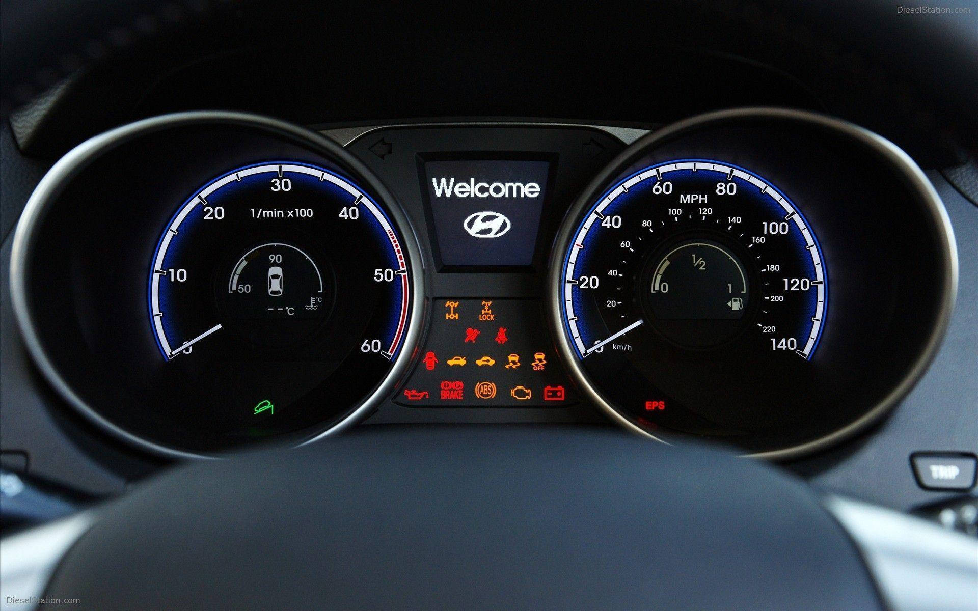 Hyundai, speedometer, tachometer, Full HD Desktop Wallpaper