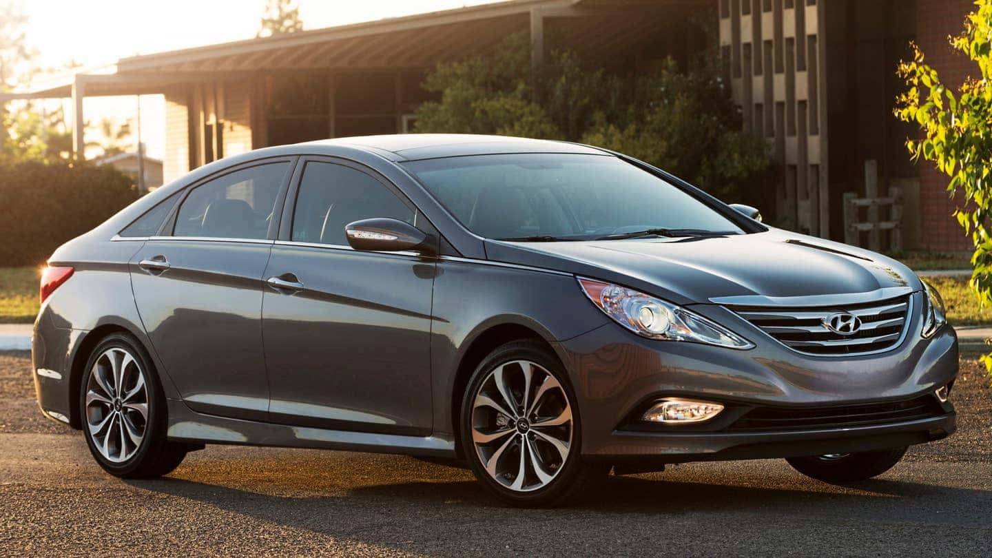 Hyundai, sedan, gray, HD Desktop Wallpaper