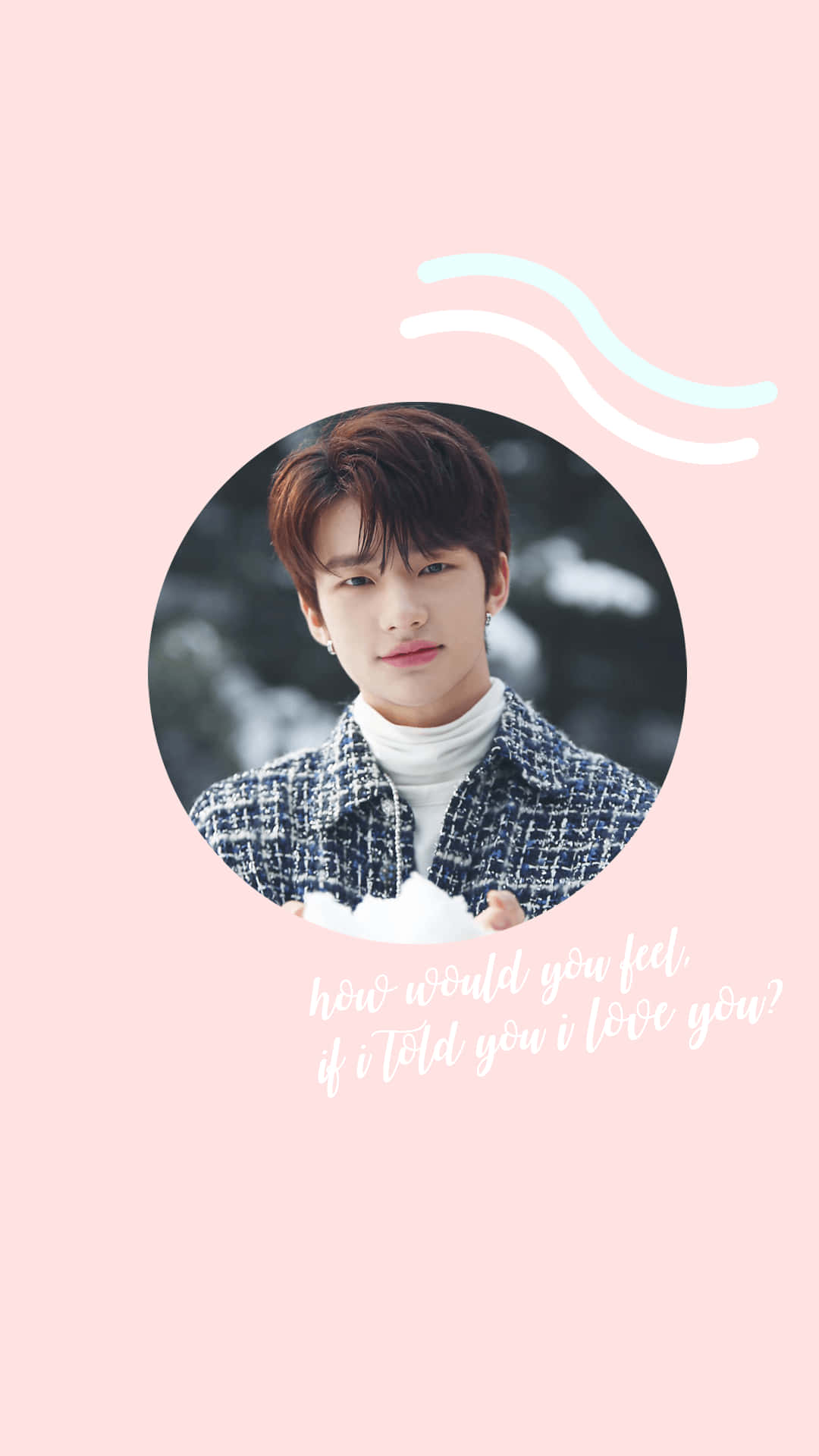 Hyunjin, tweed jacket, pastel pink aesthetic, Full HD Phone Wallpaper