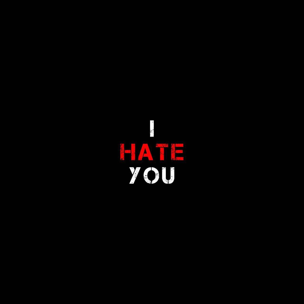 I Hate You, black, red, HD Desktop Wallpaper