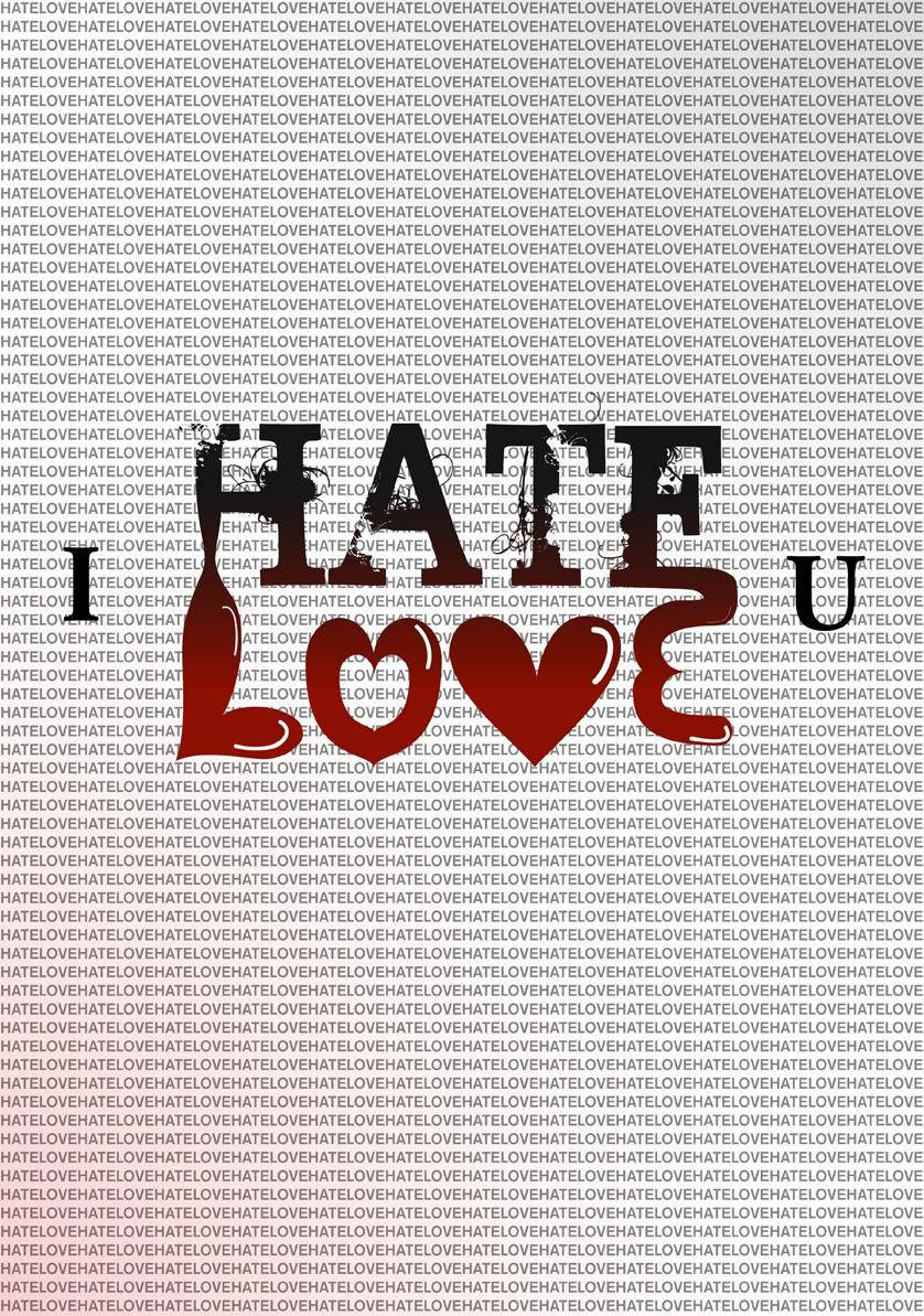 I Hate You With Heart, red heart, hate, SD Phone Wallpaper