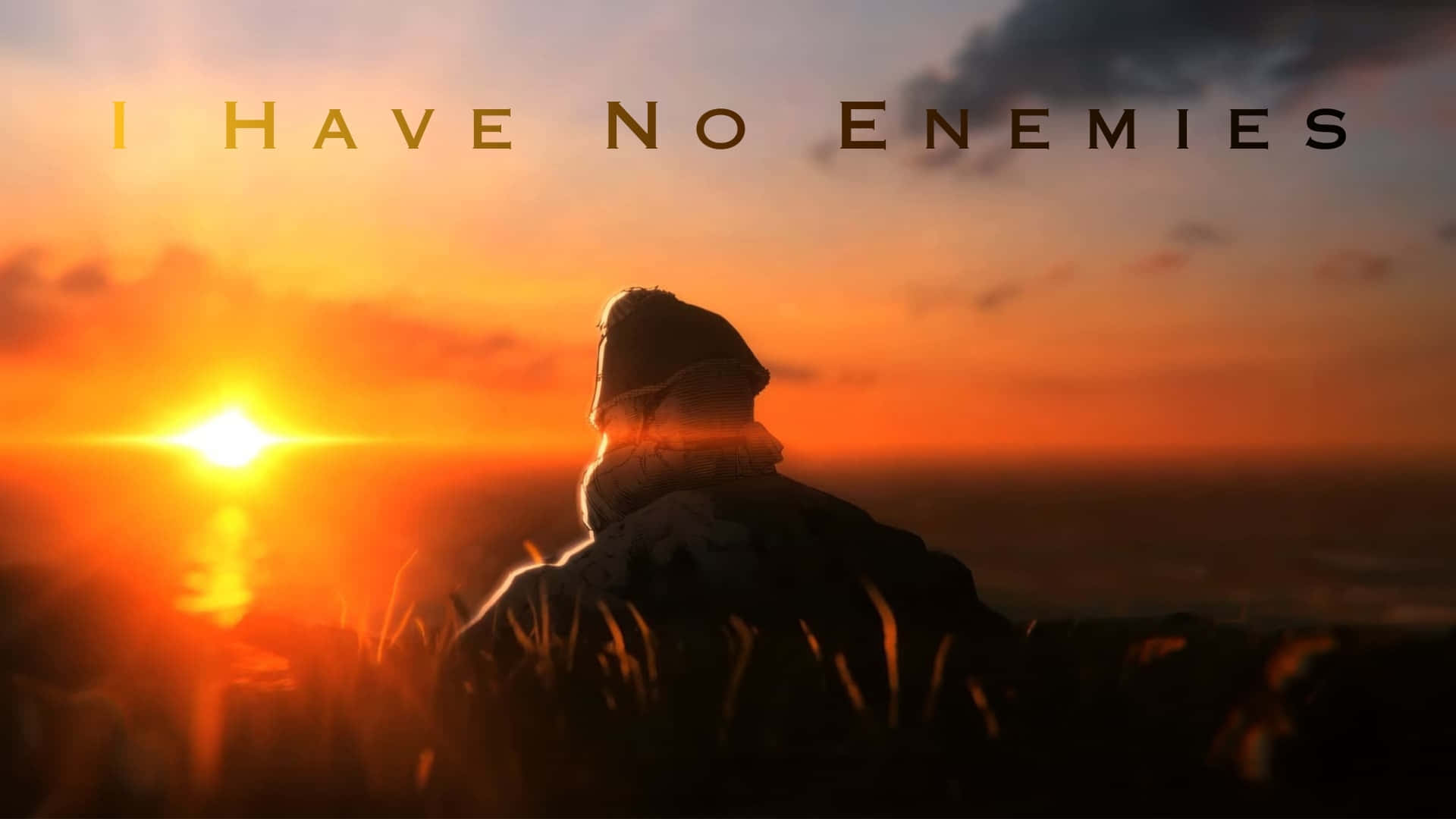 I Have No Enemies, fiery sunset, water, Full HD Desktop Wallpaper