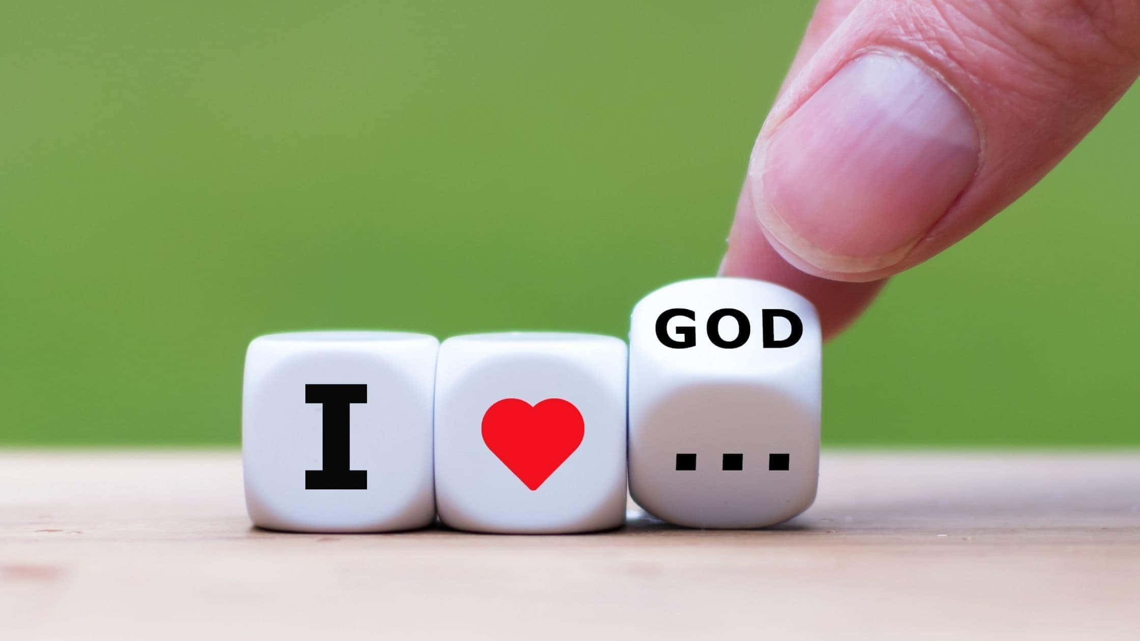 I Love God, die, three dots, Full HD Desktop Wallpaper