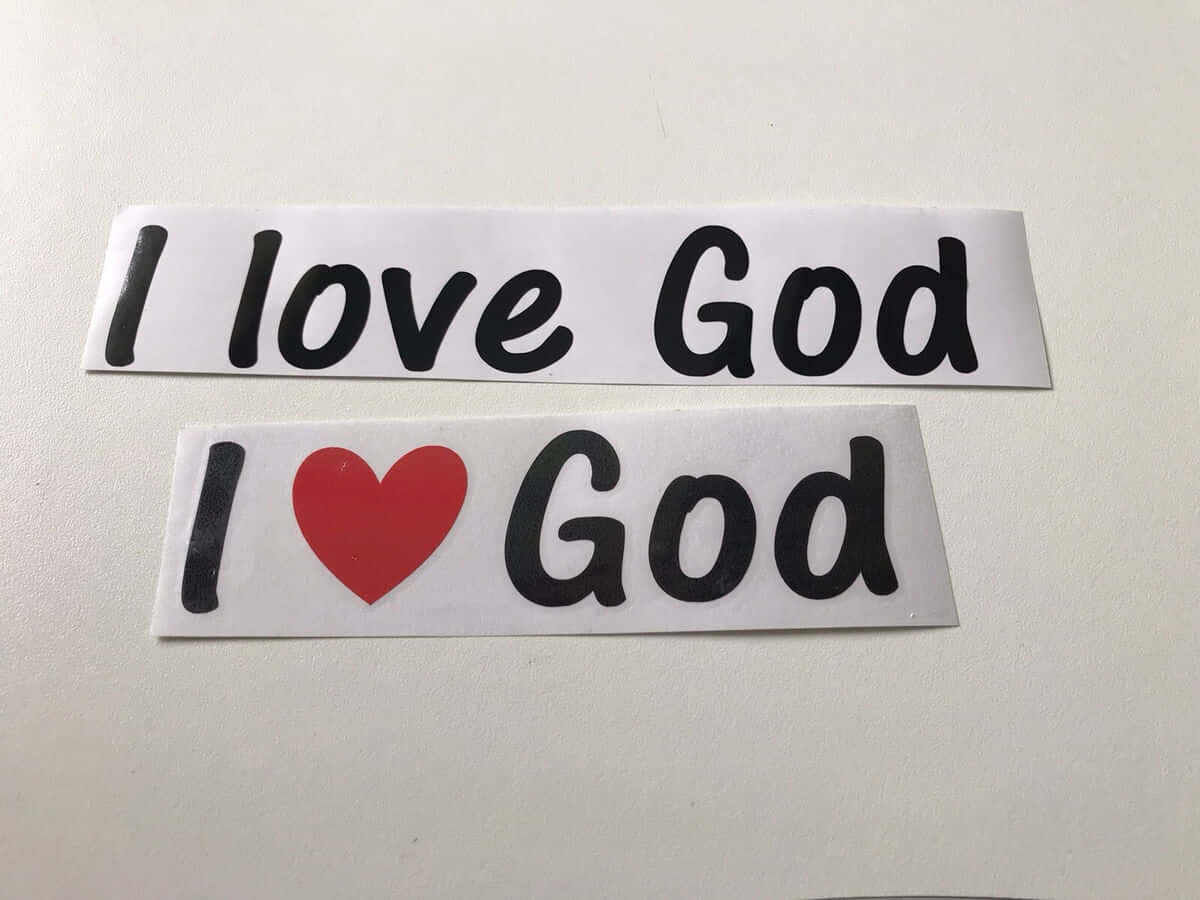 I love God, I ❤️ God, white stickers, SD Desktop Wallpaper