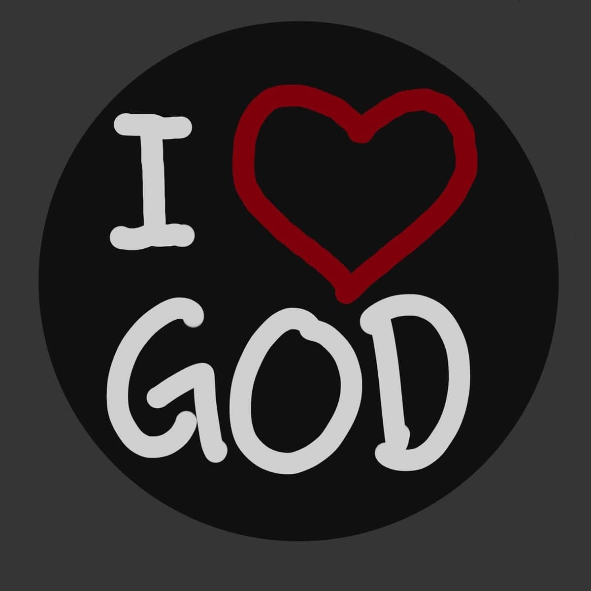 I Love God, white, red, SD Desktop Wallpaper