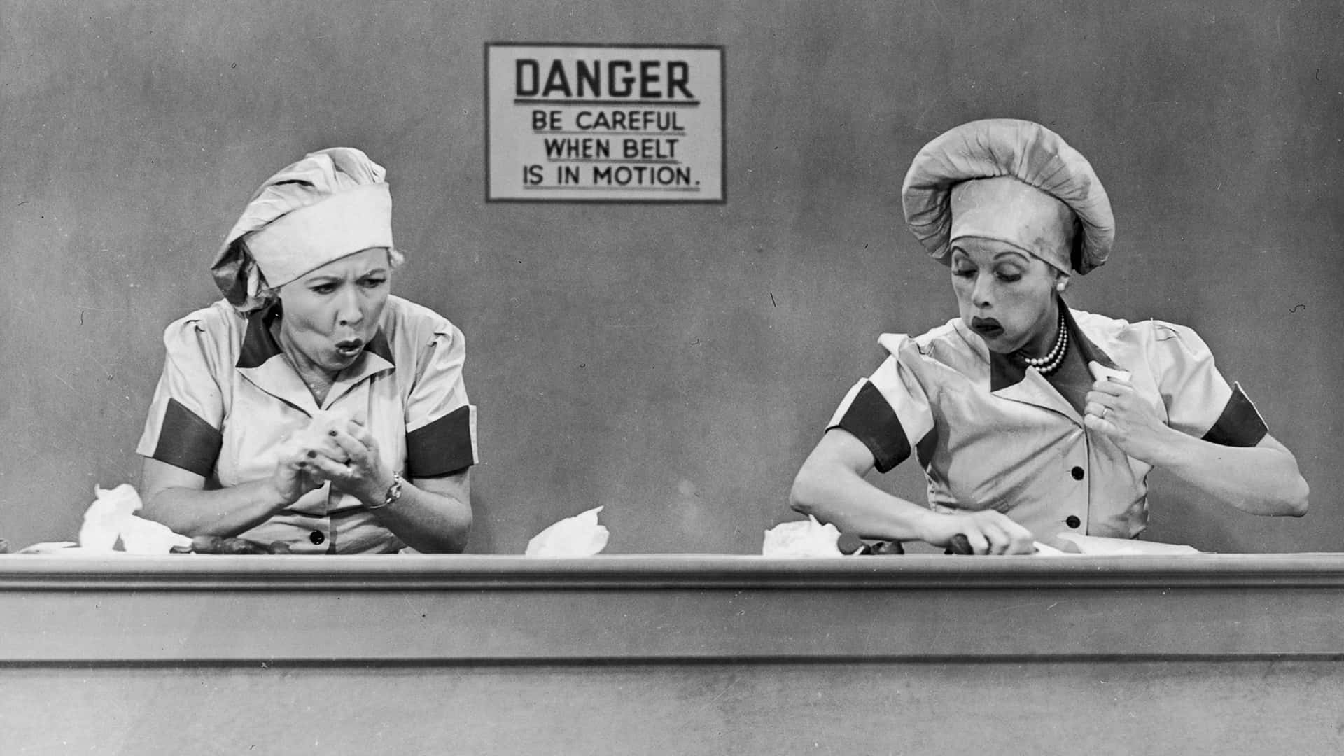 I love lucy, chef uniforms, conveyor belt warning sign, Full HD Desktop Wallpaper