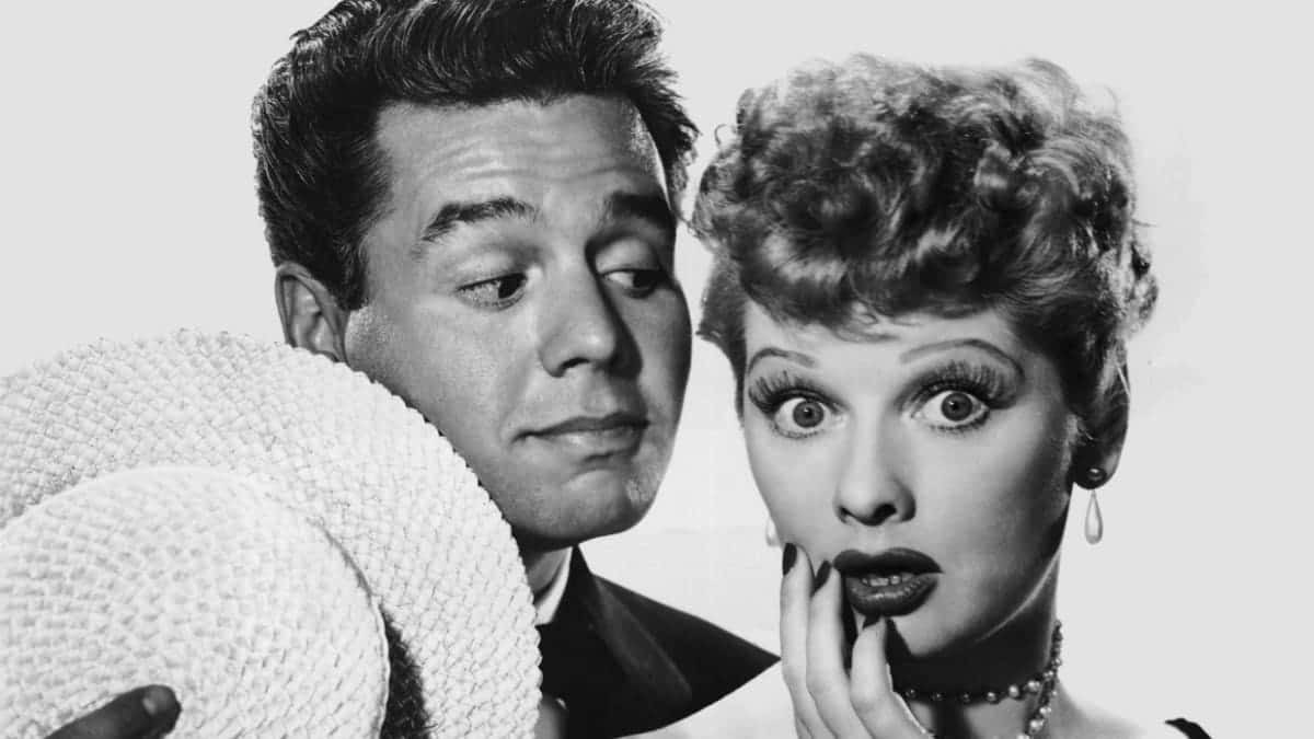 I love lucy, straw hat, black and white portrait, SD Desktop Wallpaper