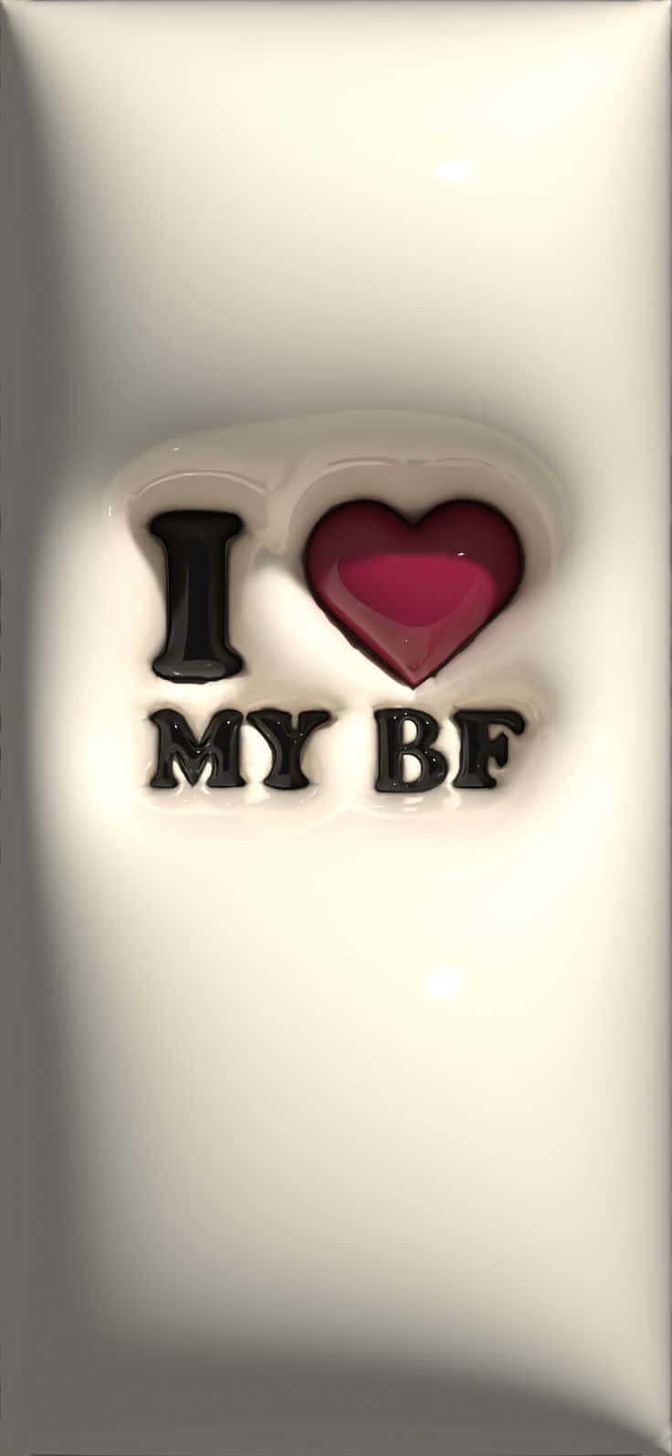I Love My B F Graphic, glossy, 3d rendered, HD Phone Wallpaper
