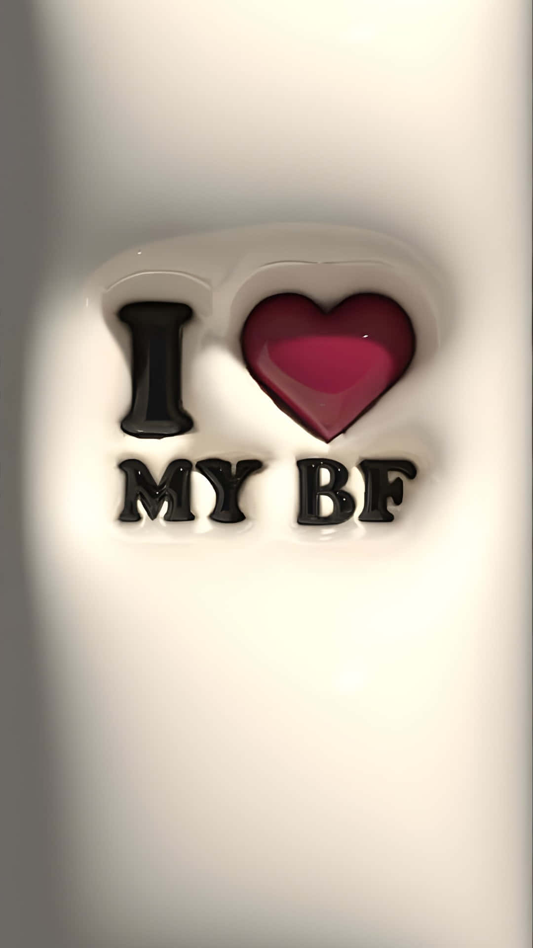 I Love My Boyfriend, glossy 3D magnet, black letters, Full HD Phone Wallpaper