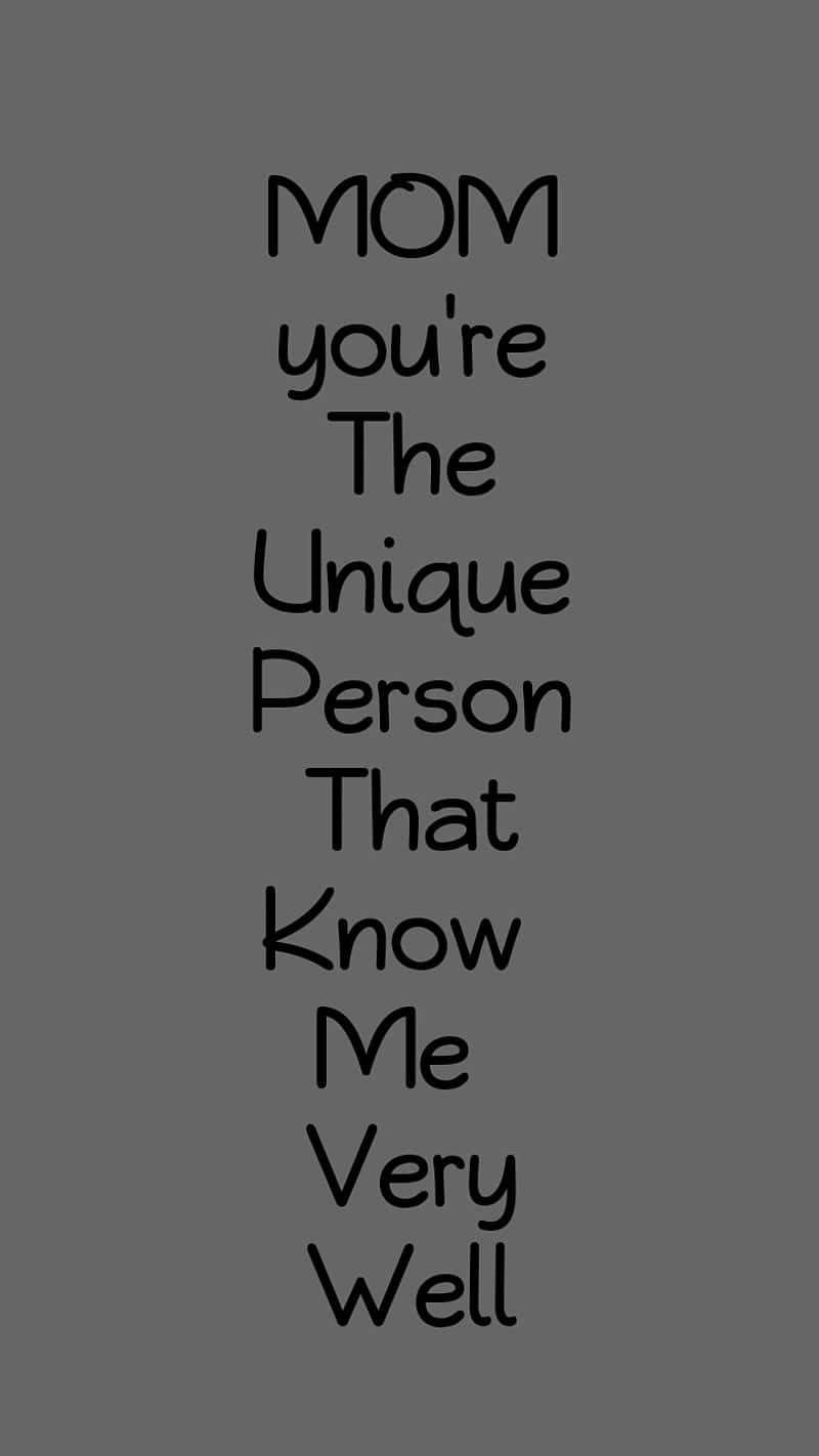 Mom, black text, gray background, HD Phone Wallpaper