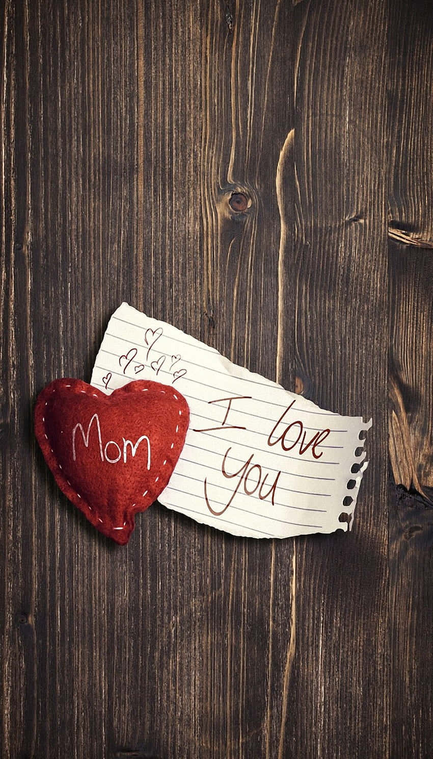 red felt heart, torn note, I love you, HD Phone Wallpaper