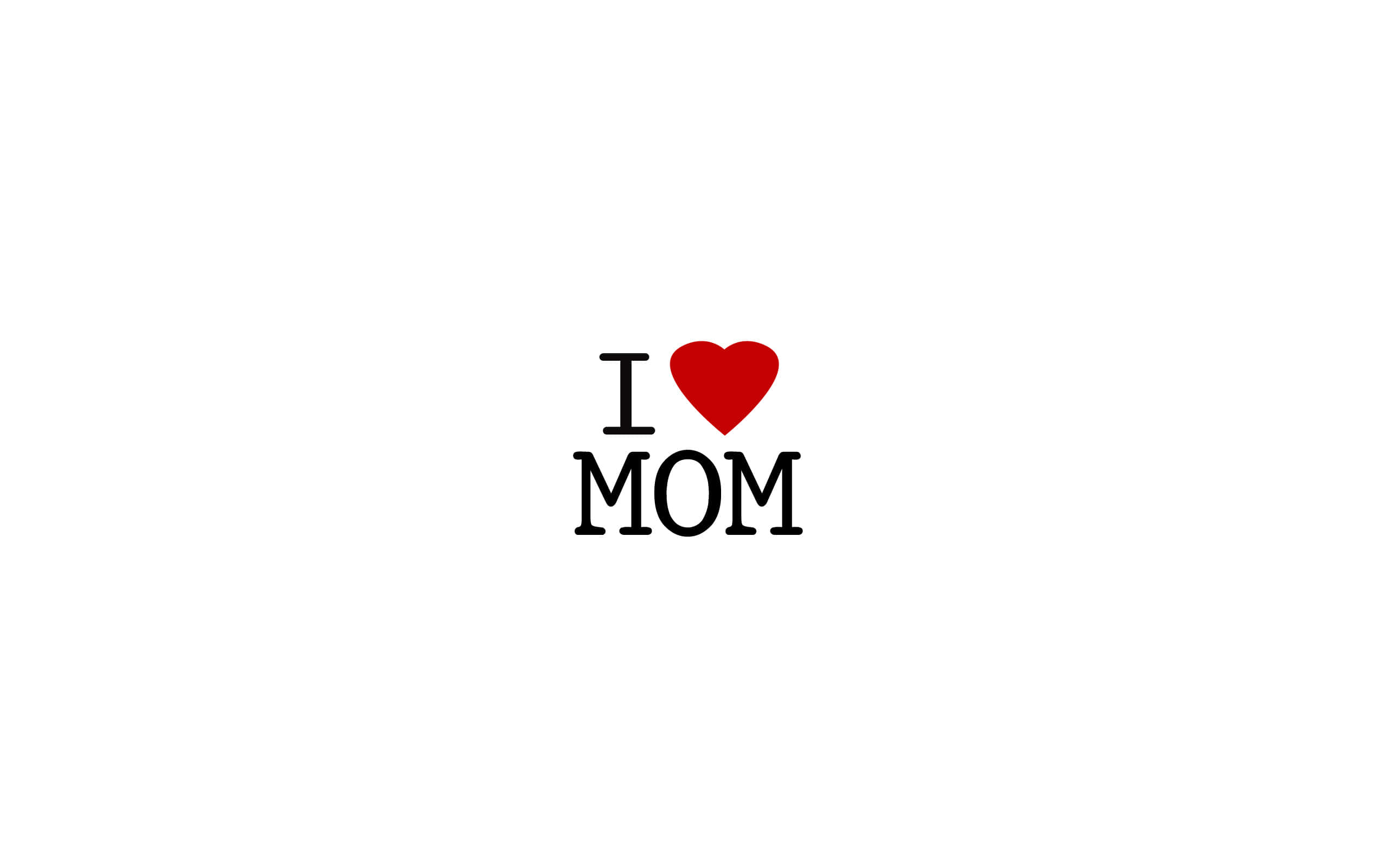 I heart MOM, black, red, 2K Desktop Wallpaper
