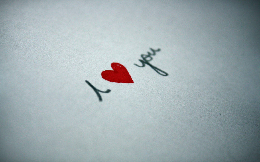 handwritten note, I love you, red heart, SD Desktop Wallpaper